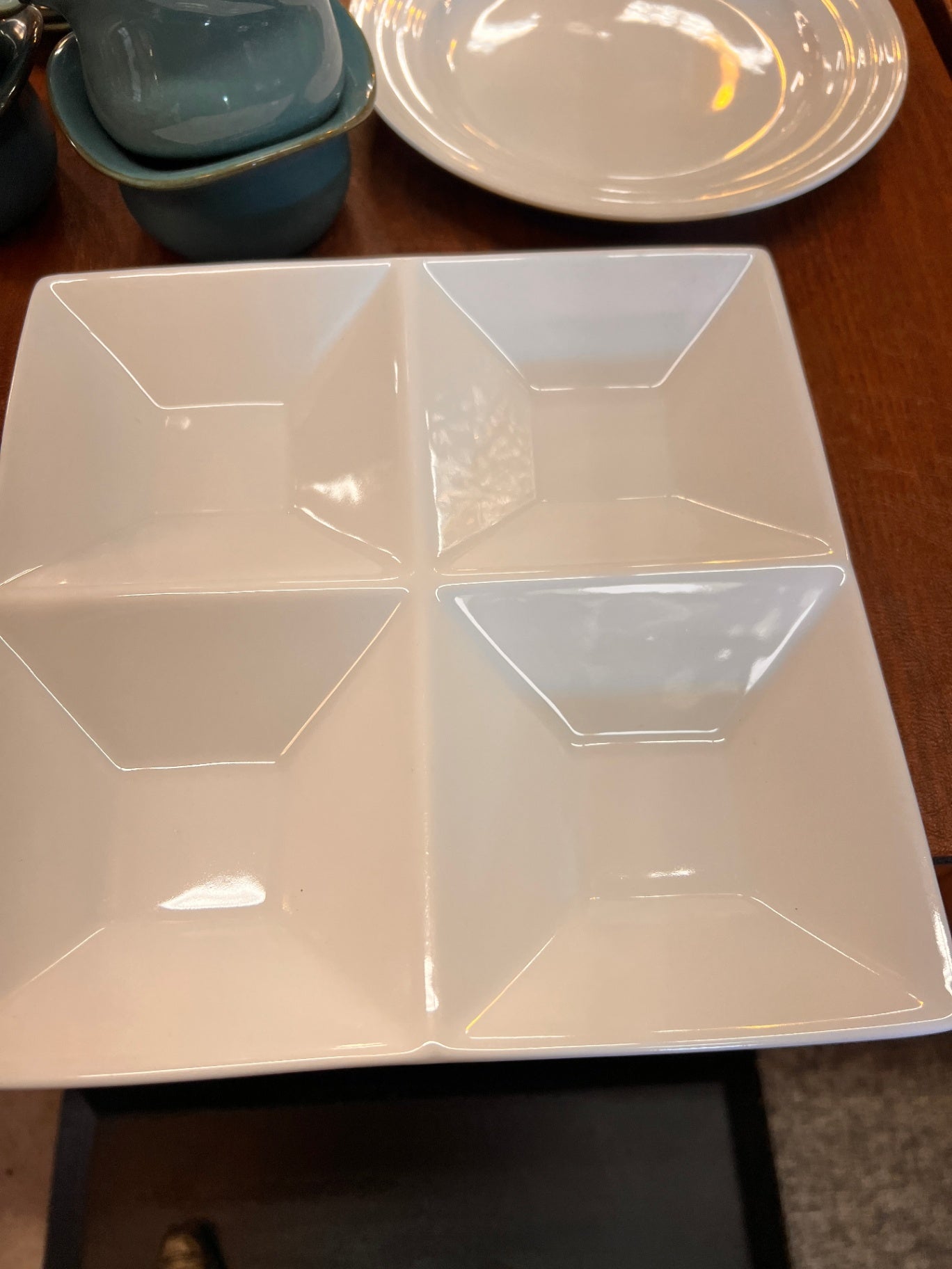 Mid 20th Century Kaj Franck for Arabia of Finland Lokervati Style Serving Plate Danish Modern Origami