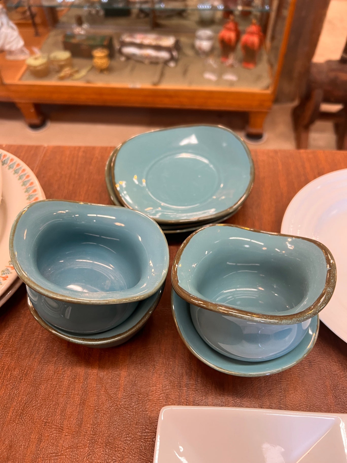 Southern Living at Home Tuscan Tidbit Bowl And Saucer Stoneware, Set of 4