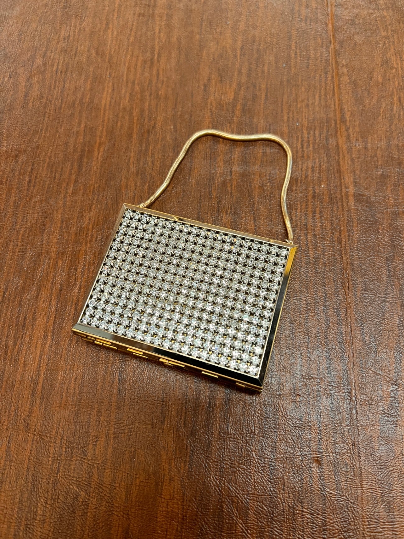 1940s Rhinestone Double Compact Purse