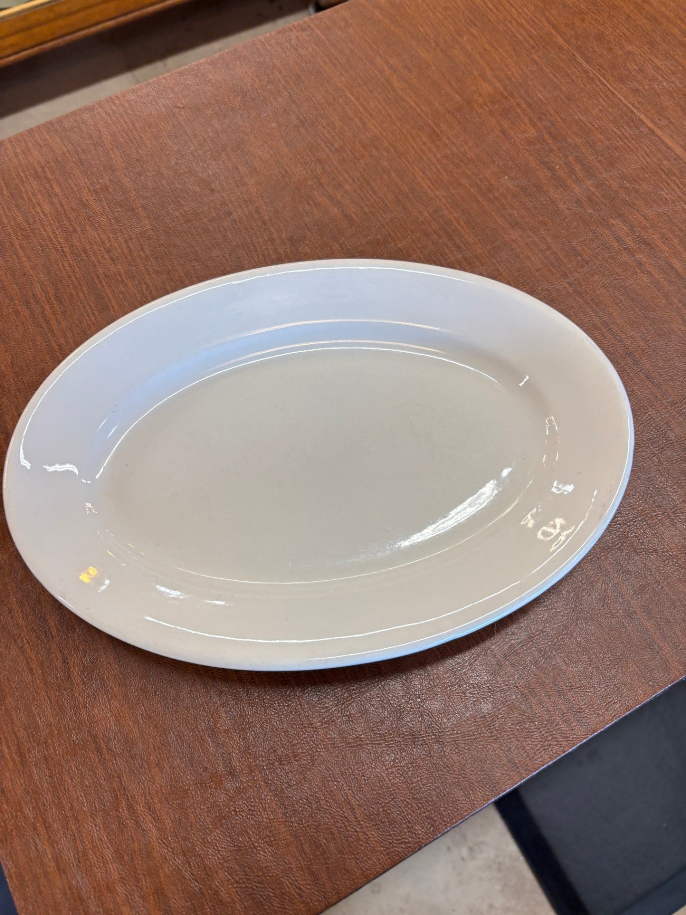 Vintage Restaurant Ware White Oval Platter