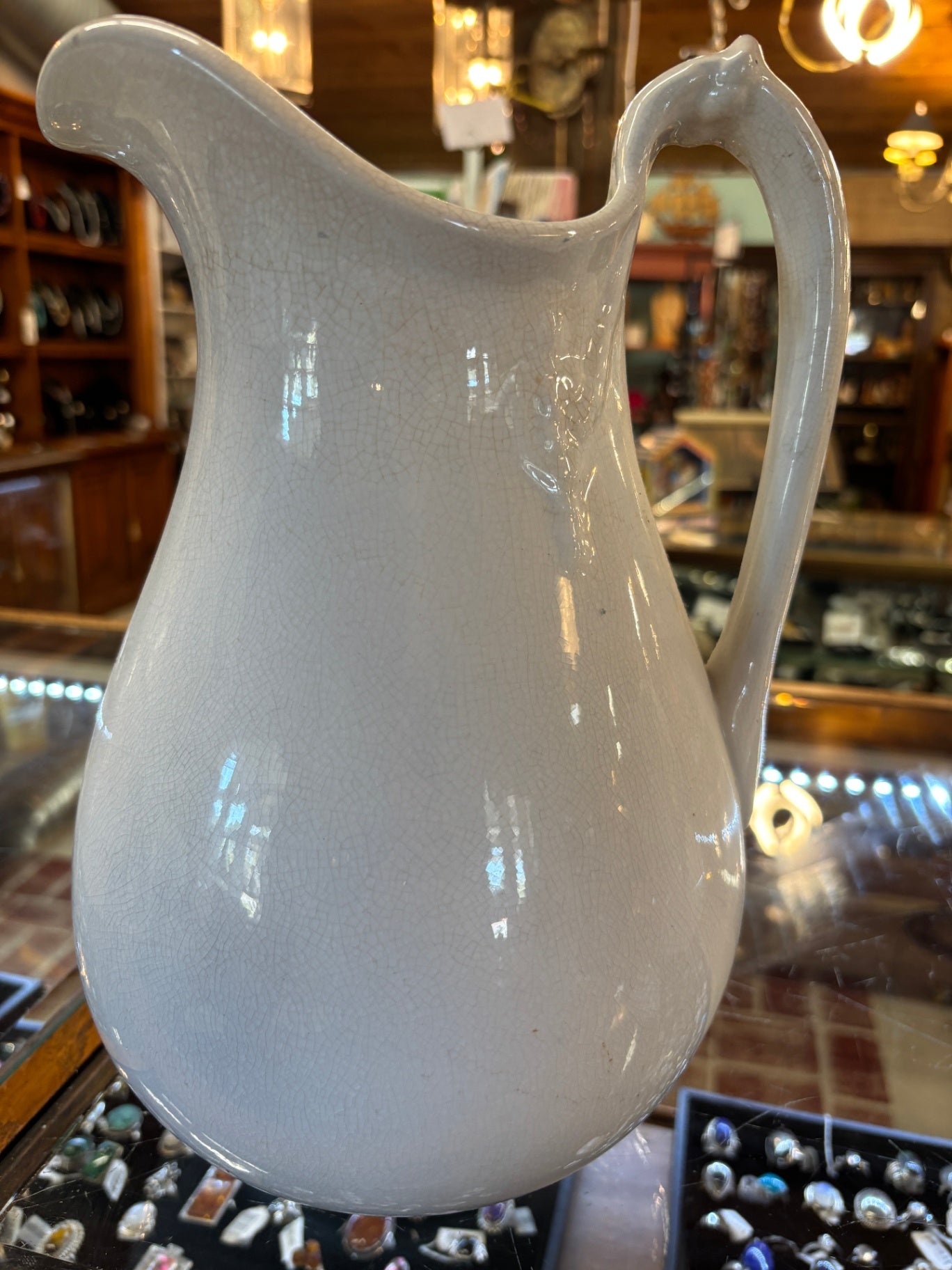 Tall Ironstone Pitcher