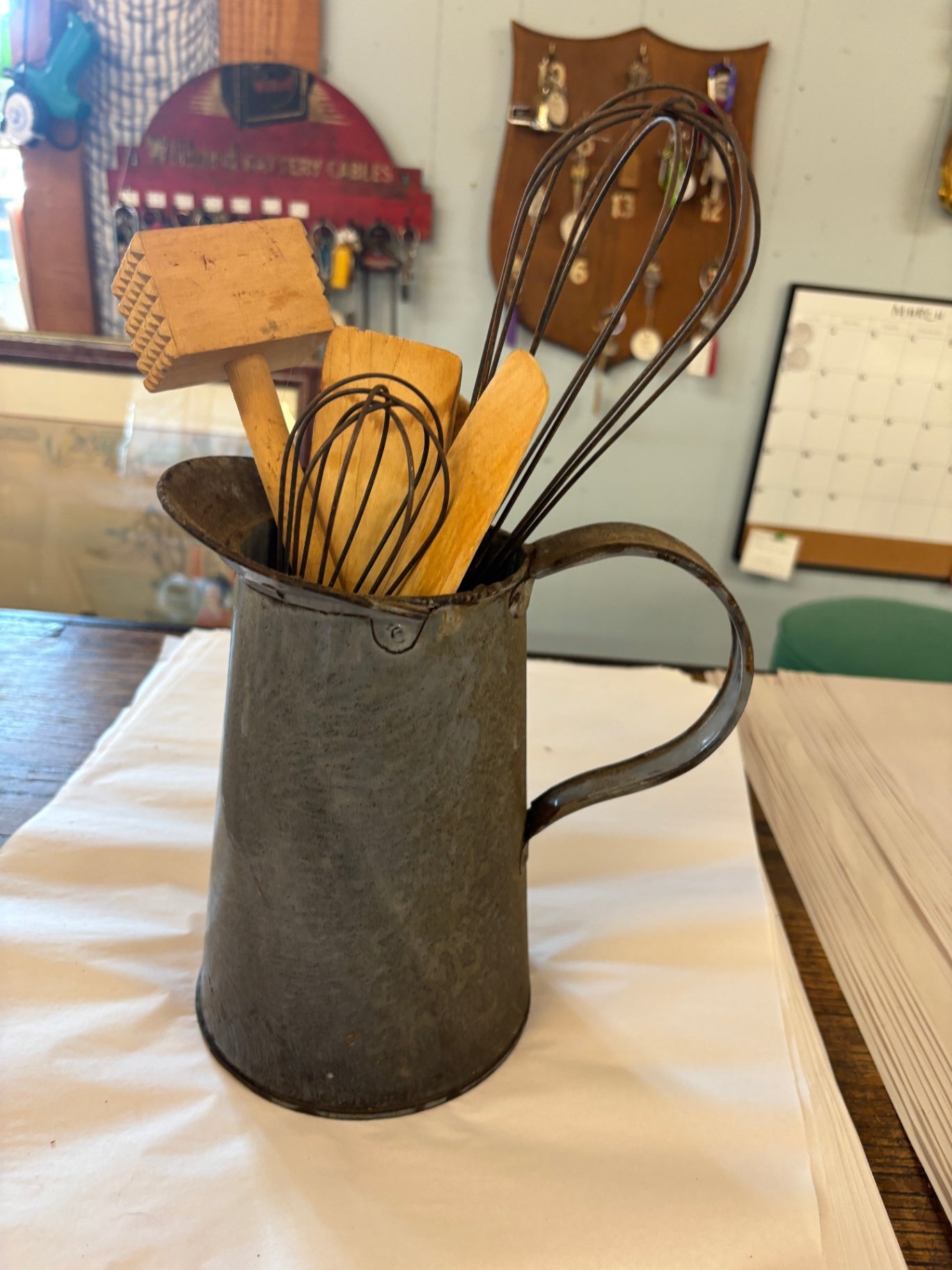 Vintage Tin With Vintage Tools 