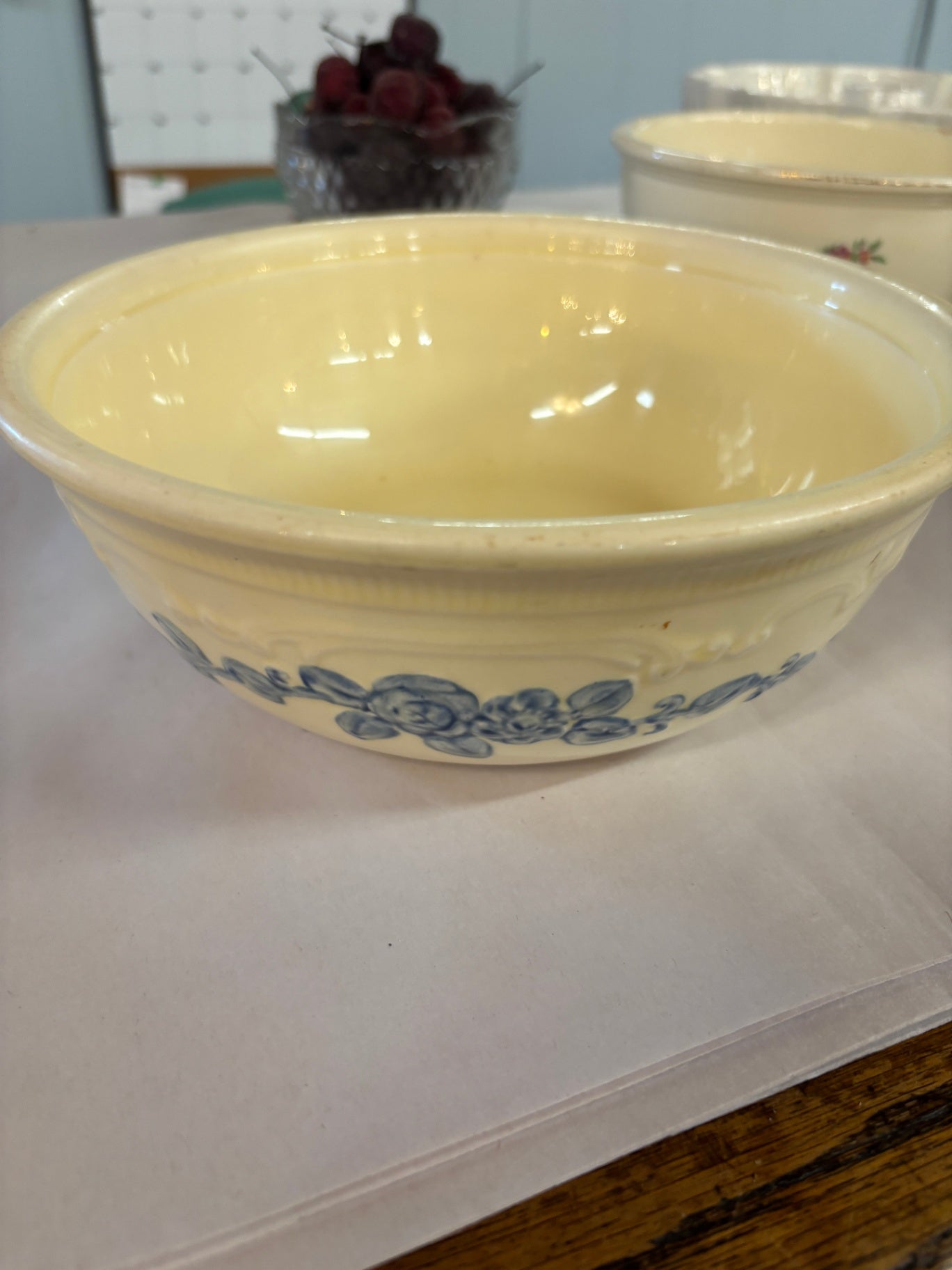  Pfaltzgraff Yorktowne Blue Floral piece, Oven Safe