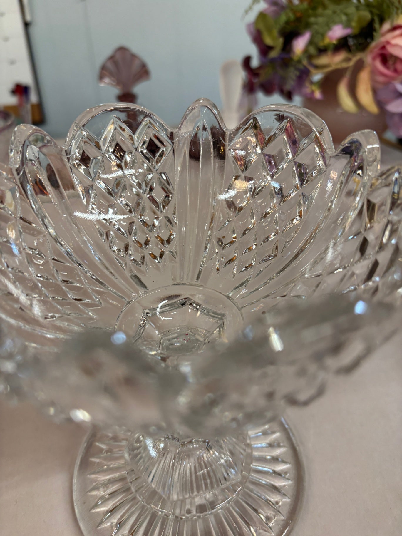 Crystal Pedestal Bowl