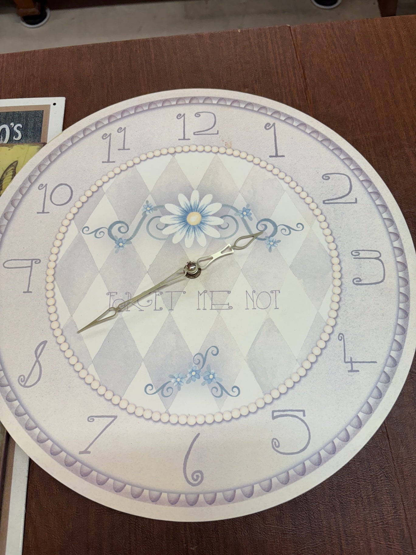 Forget Me Not Battery Clock