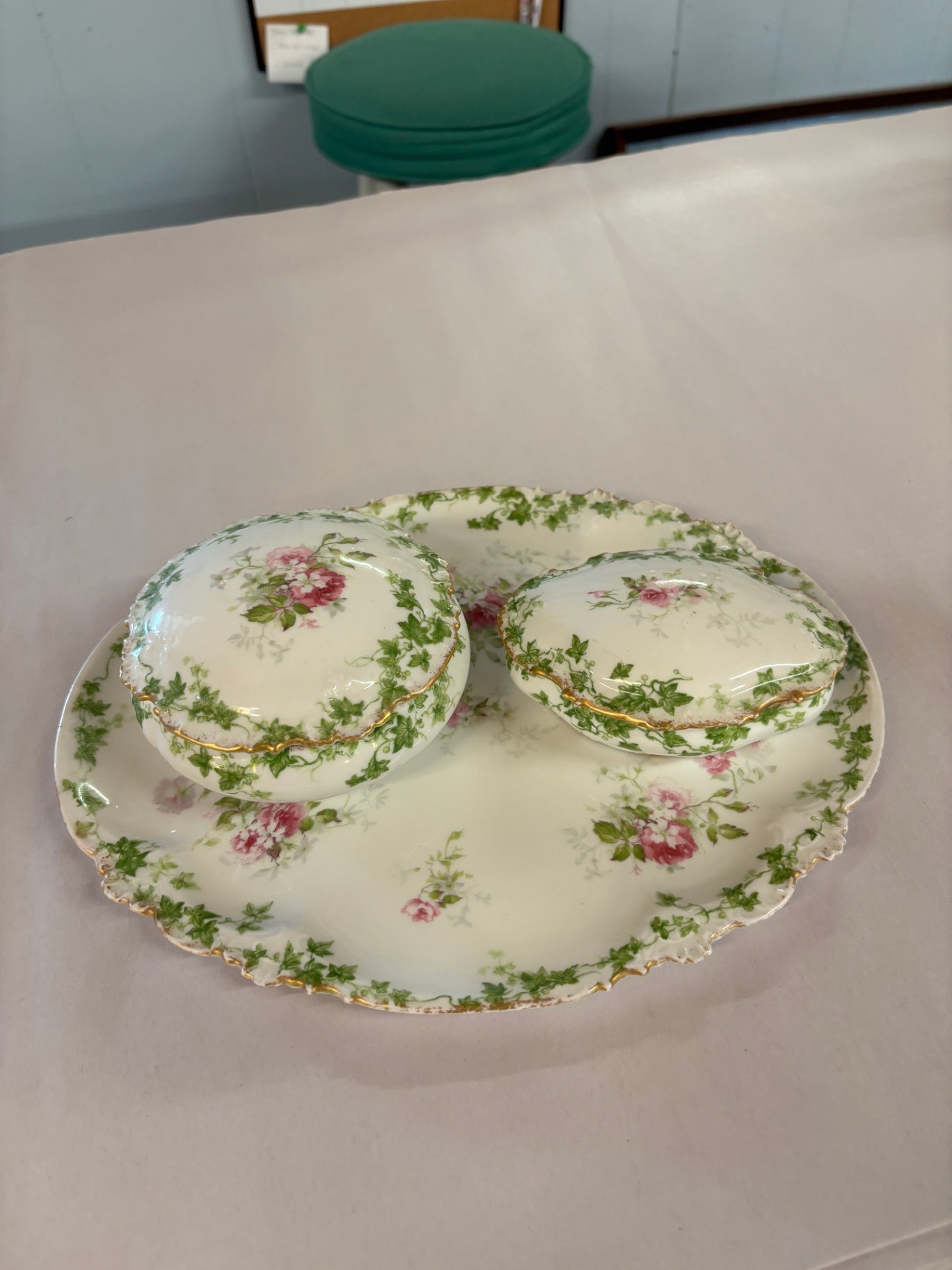 Antique GDA Limoges Dresser Set