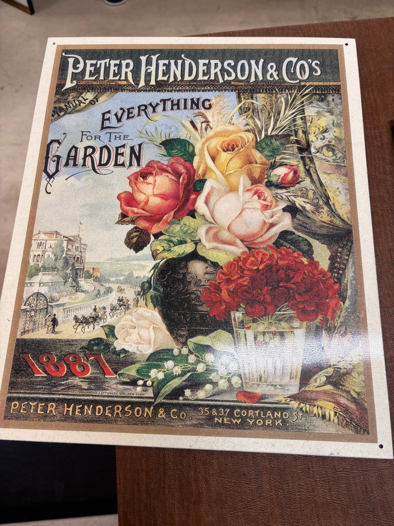 1885 Peter Henderson Vintage Garden Flower Fruit Seed Poster Art Print 13x19