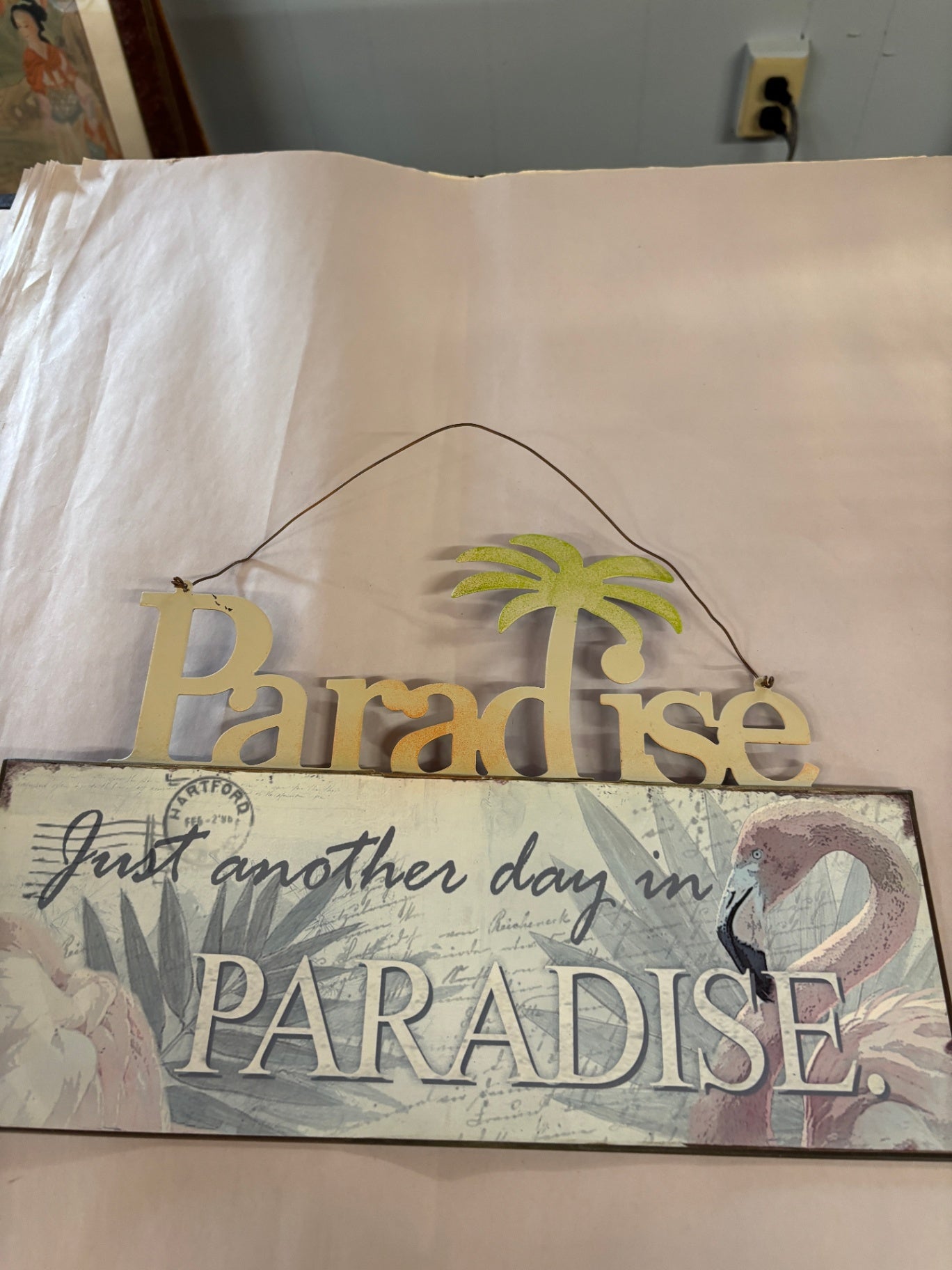 Metal Paradise Sign