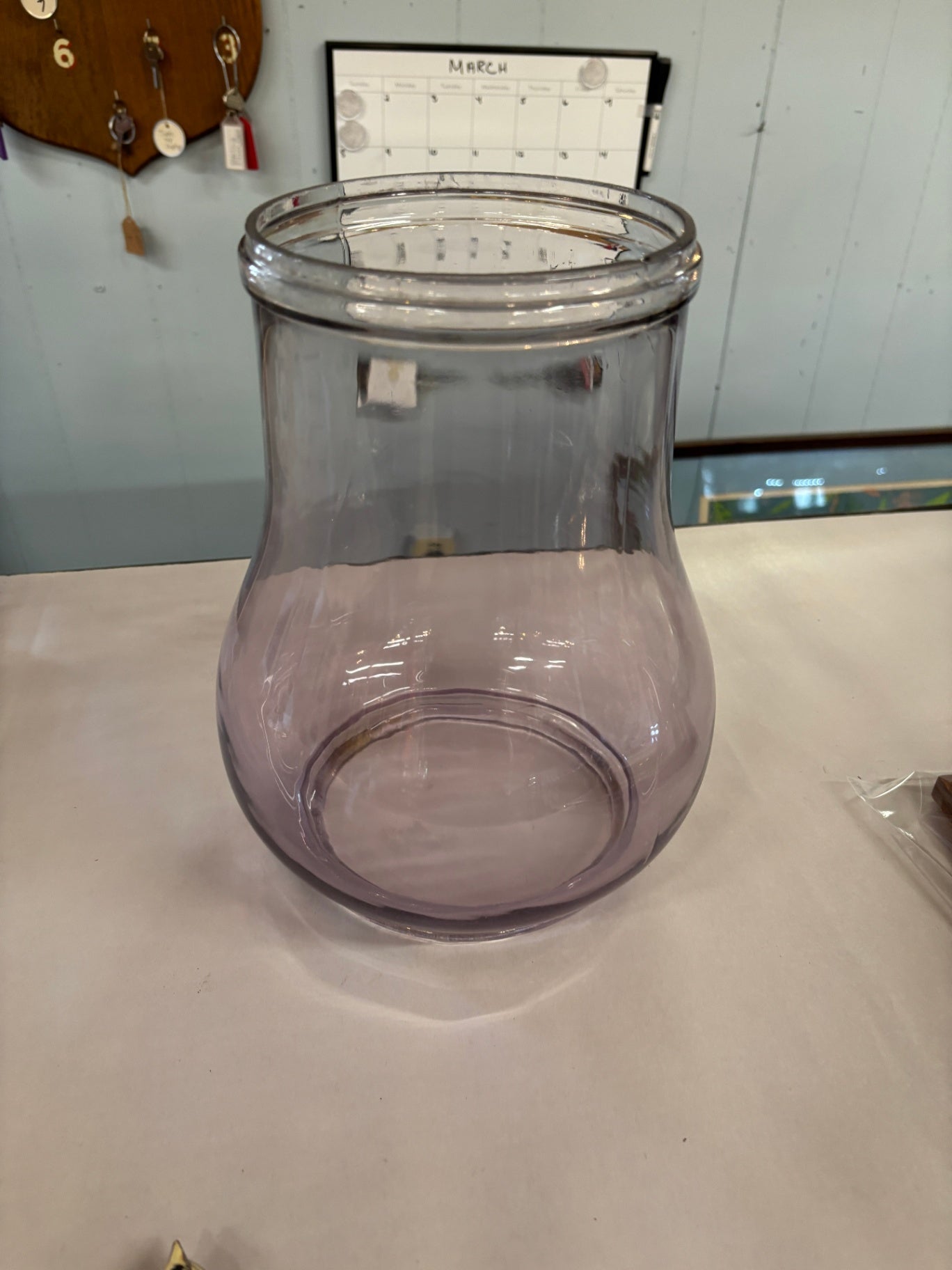 Vintage Dietz No3 Glass Globe for Tubular Street Lamp Light Purpled SVE Italy