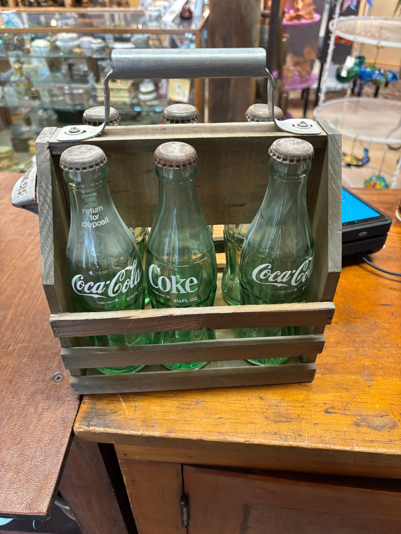 Vintage Coke Carrier With Bottles