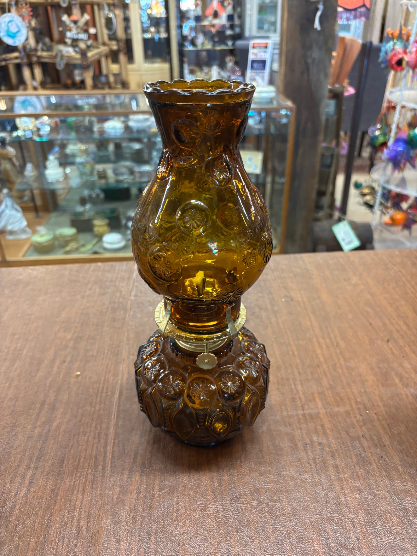 Amber Vintage Oil Lamp