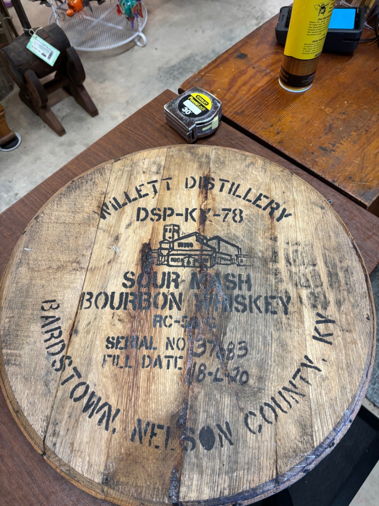 Reclaimed Bourbon Barrel Heads