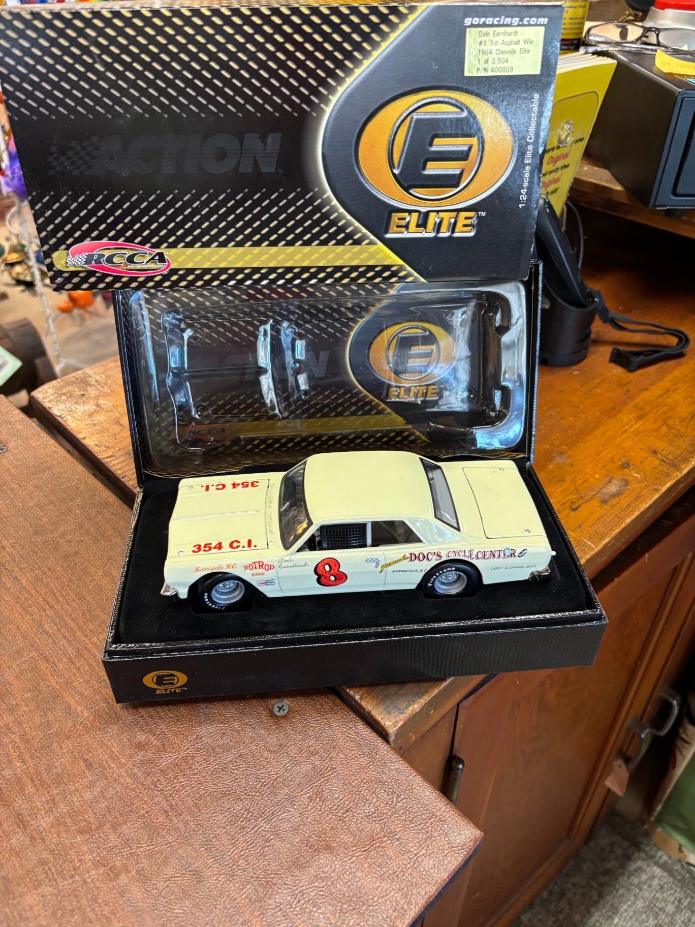 1964 Dale Earnhardt 1/24th Doc's Cycle Center "First Asphalt Win" Elite Chevelle