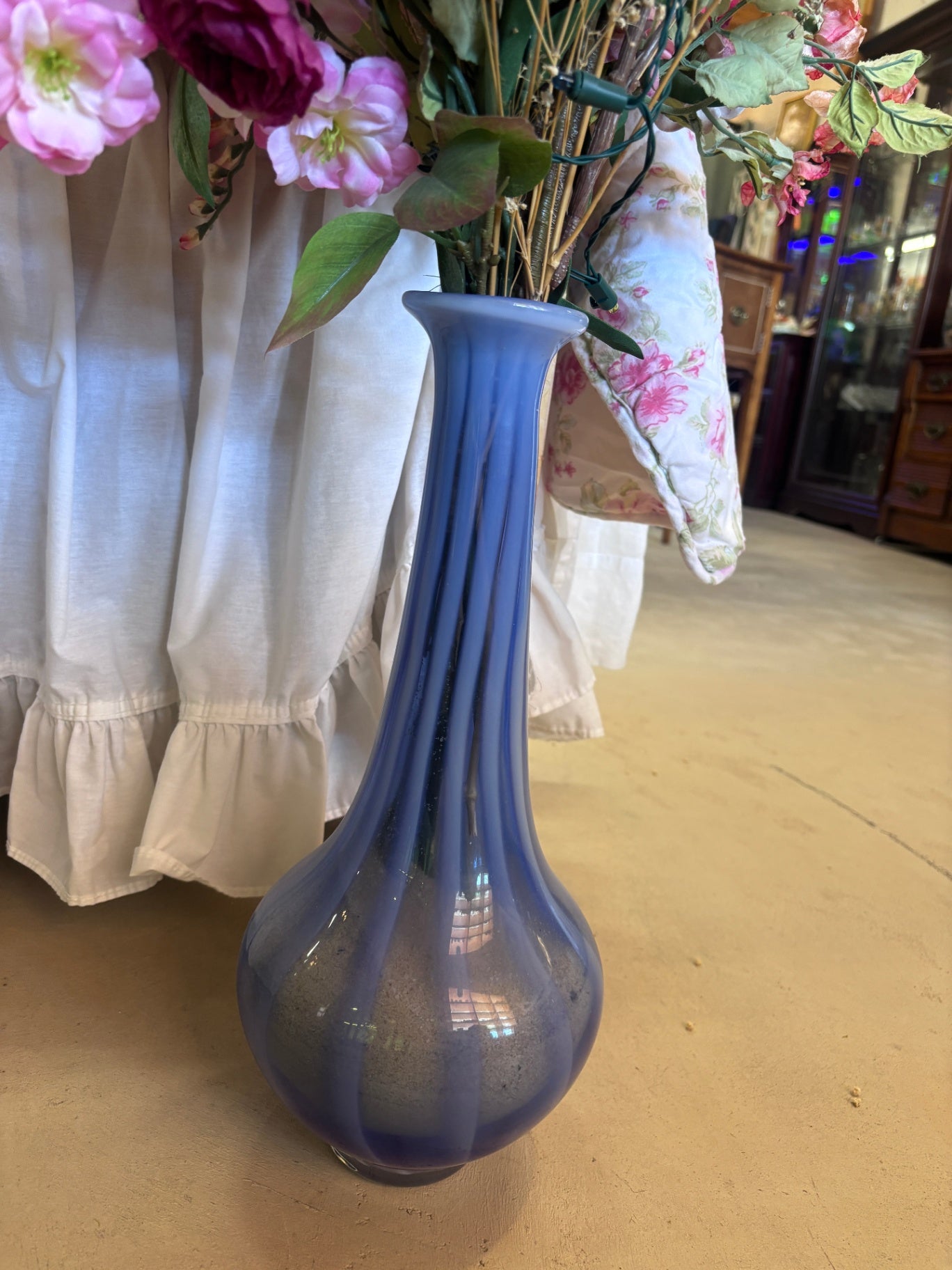 Hand Blown swirl pattern Vase