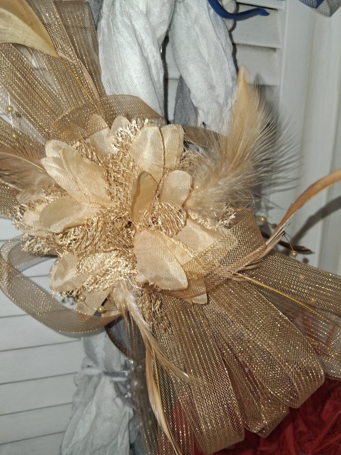 Fascinator beige dsc