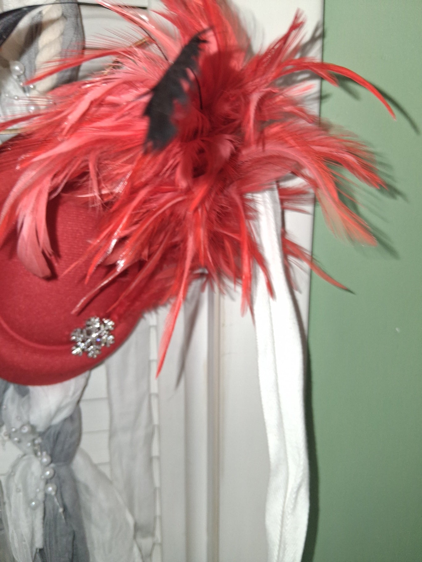 Fascinator red dsc