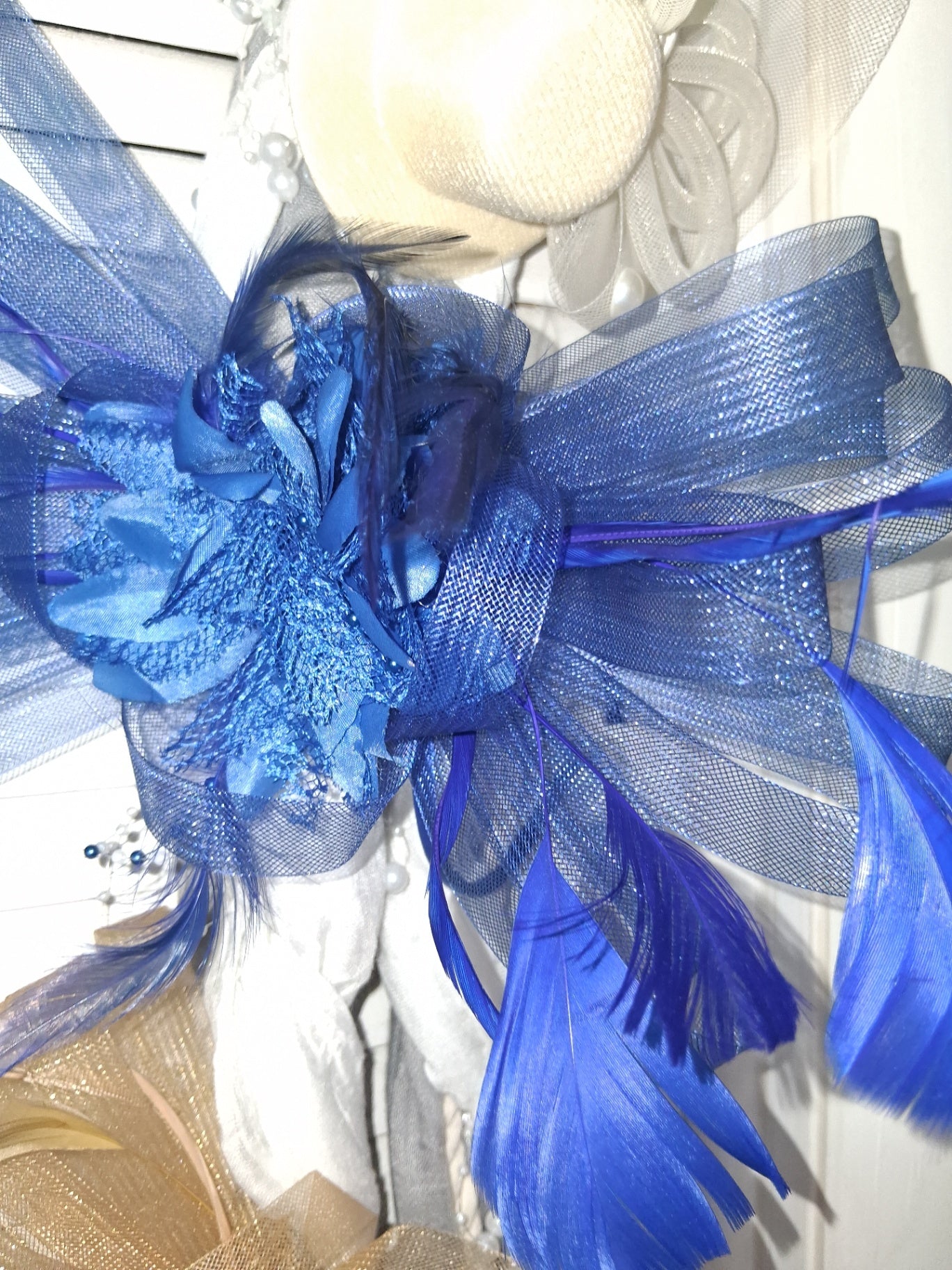 Navy fascinator dsc