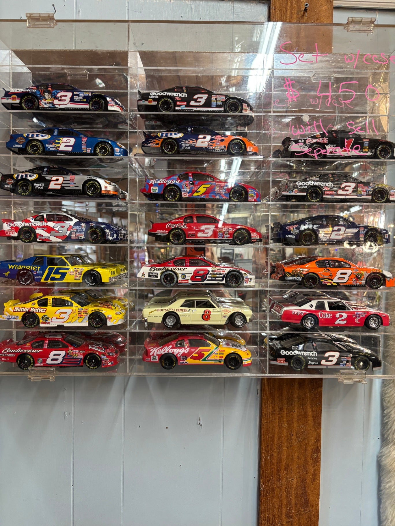 Nascar Diecast Cars 20 With Boxes and Case