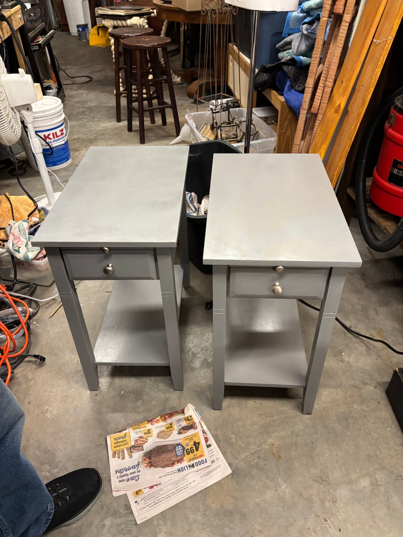 Pair Of Gray Night Stands