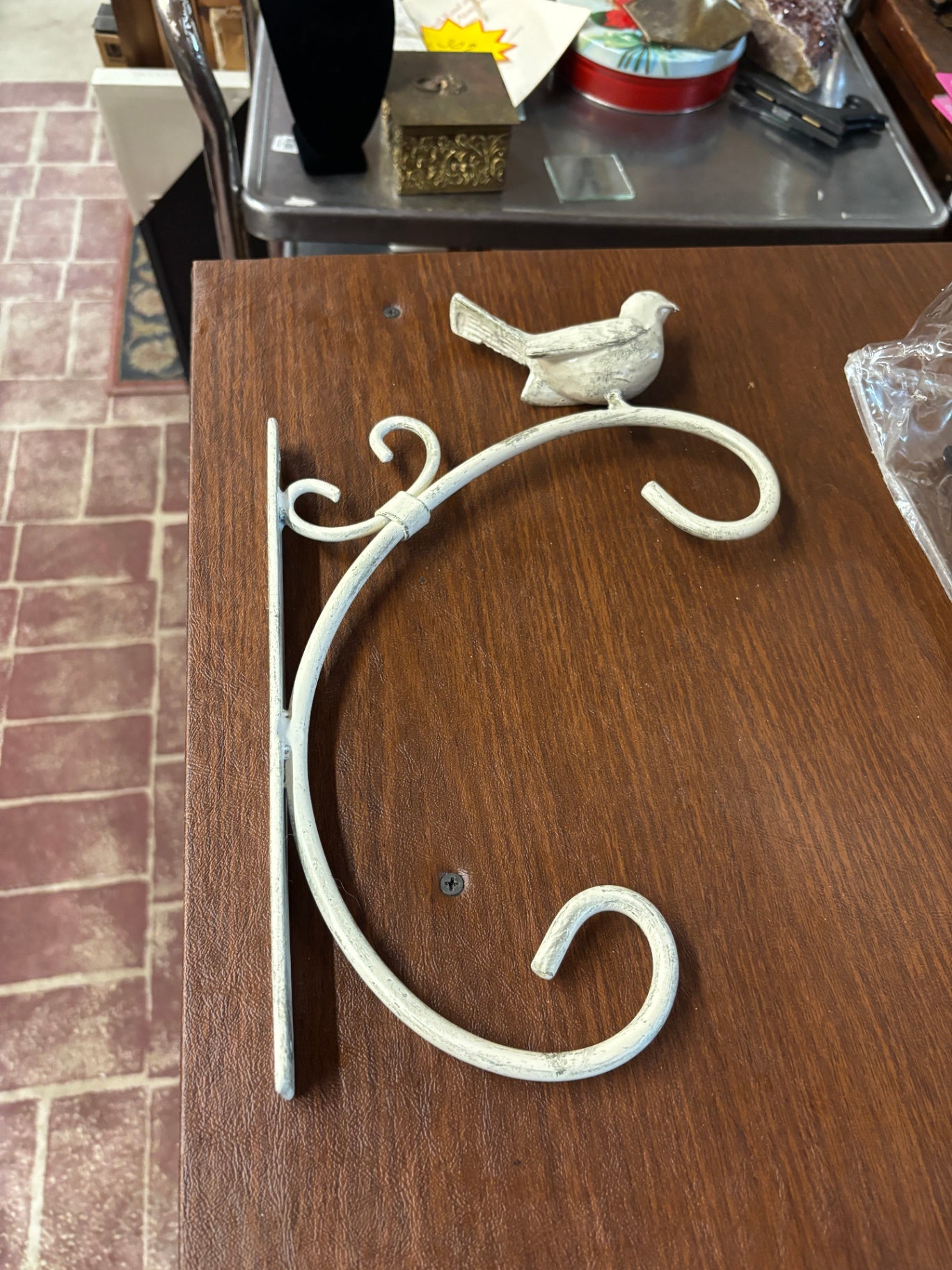 Cast Iron Wall Hook With Bird