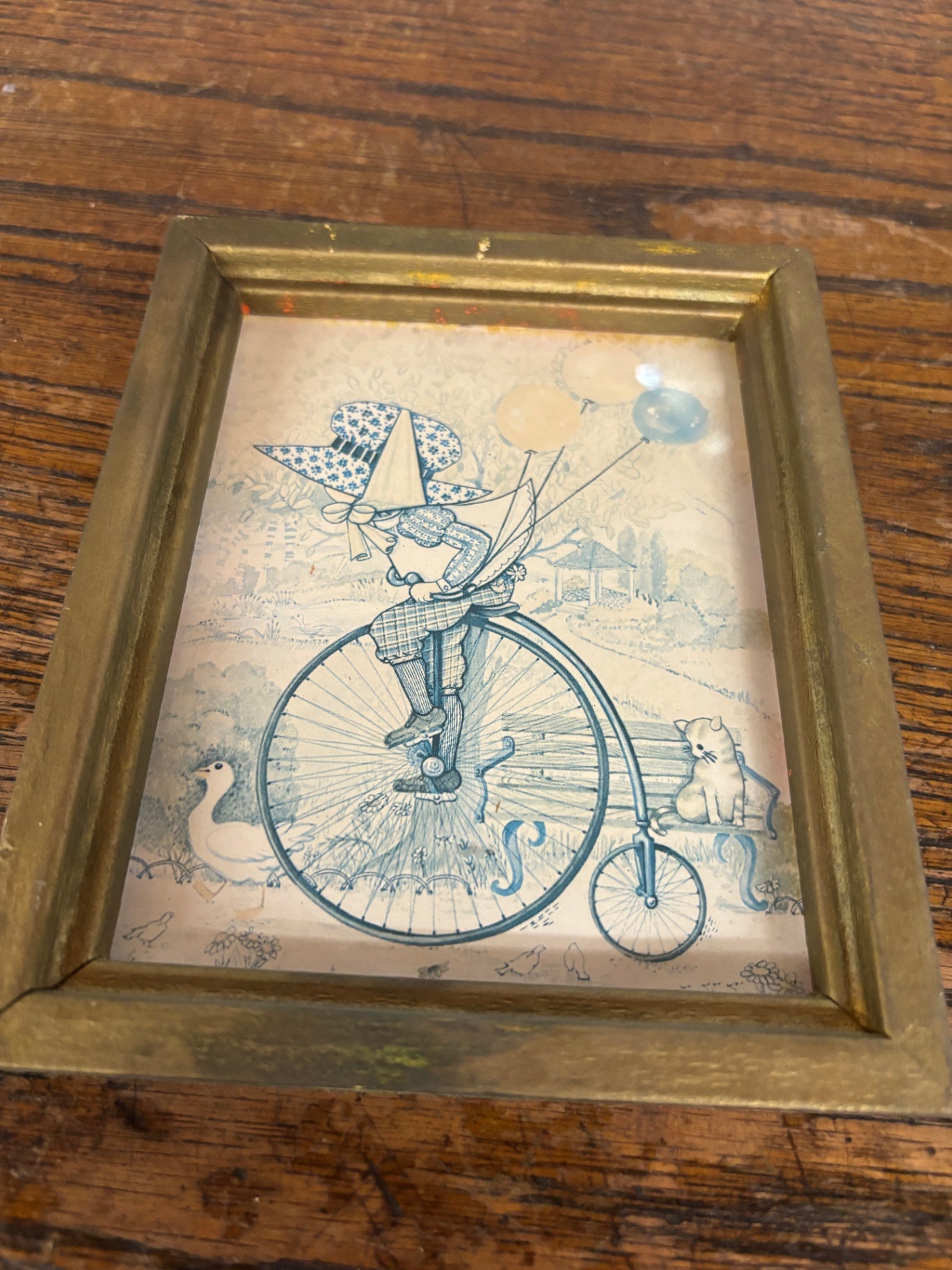 Holly Hobbie Little Ivy Penny Farthing Wall Plaque