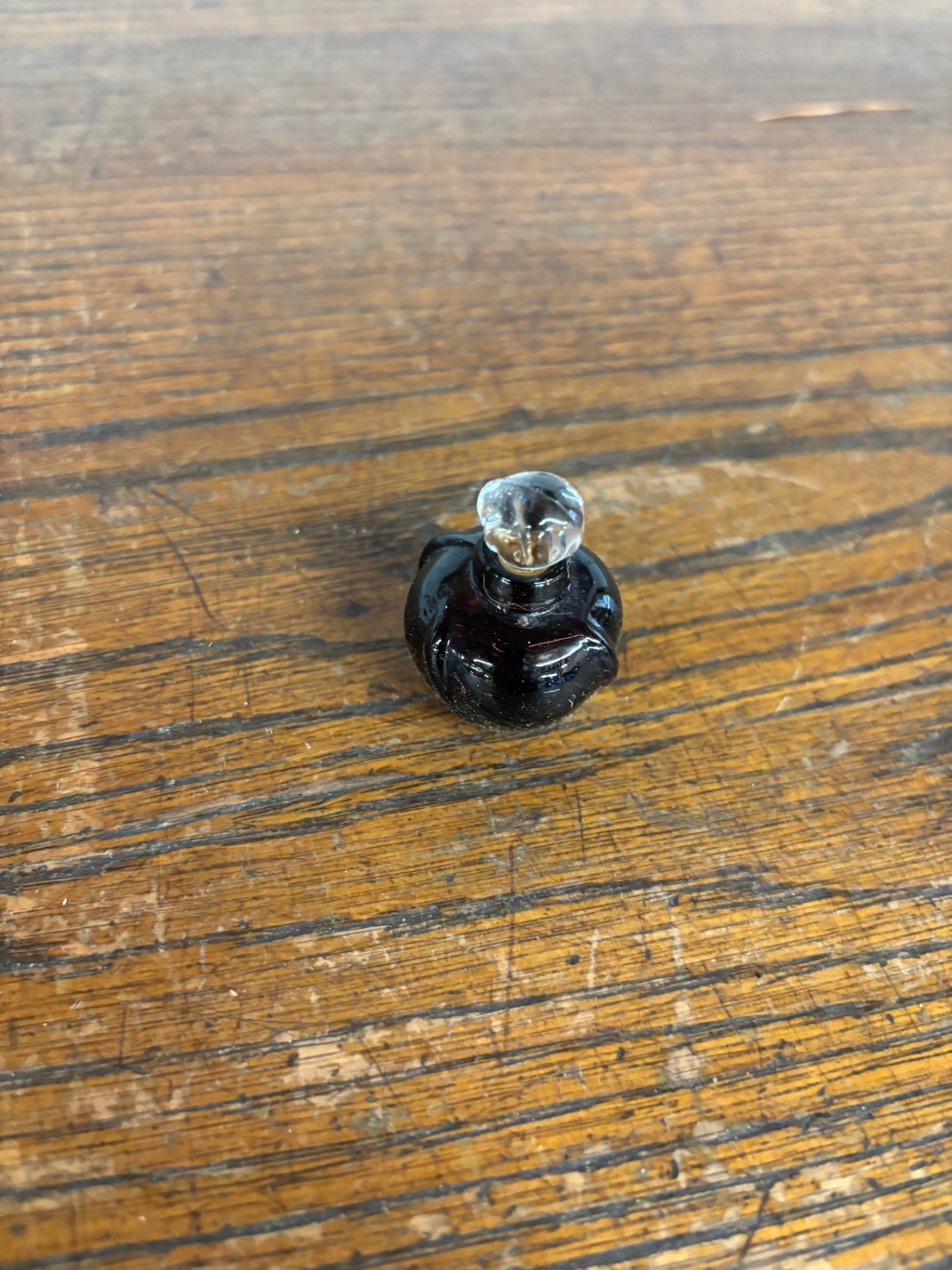 vintage miniature glass perfume bottle