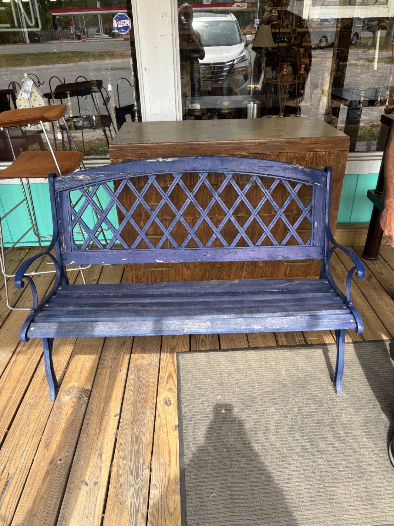 Garden Bench Wood and Iron