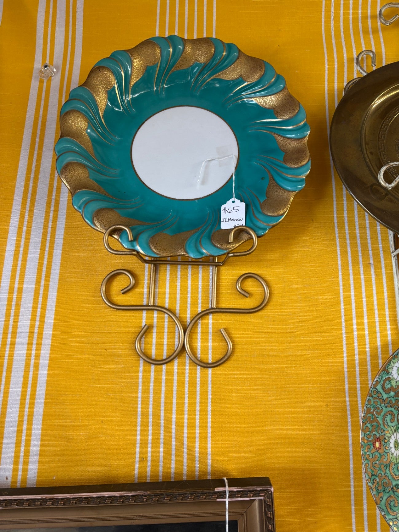 Turquoise and Gold Plate