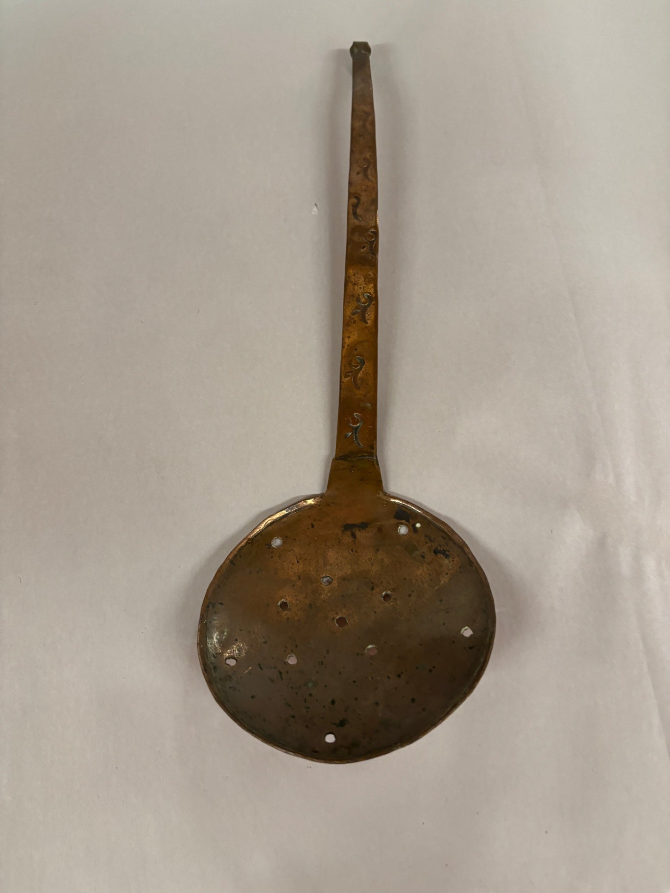 Antique HandMade Copper Skimmer 