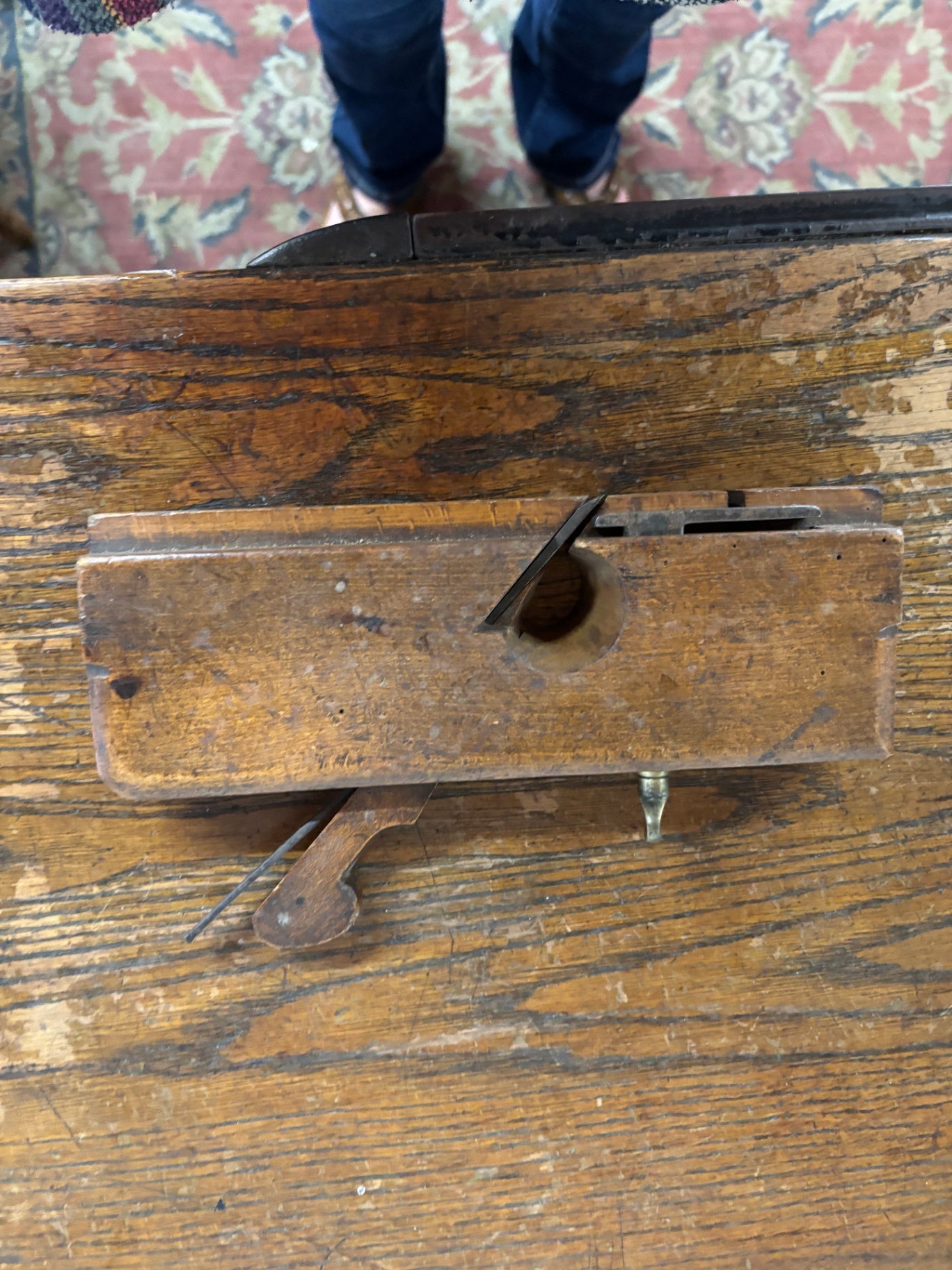 Antique wooden woodworking plane