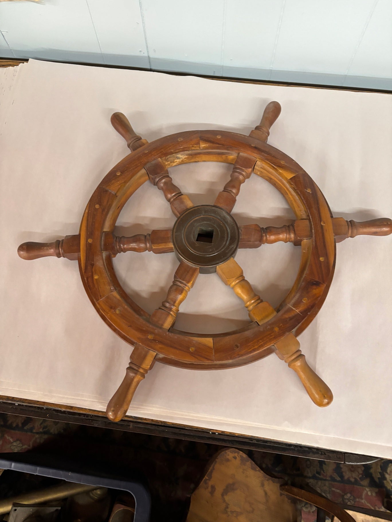 Wooden Ship Wheel