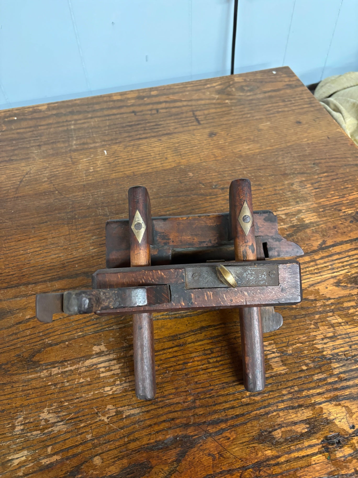 Antique wooden plow plane