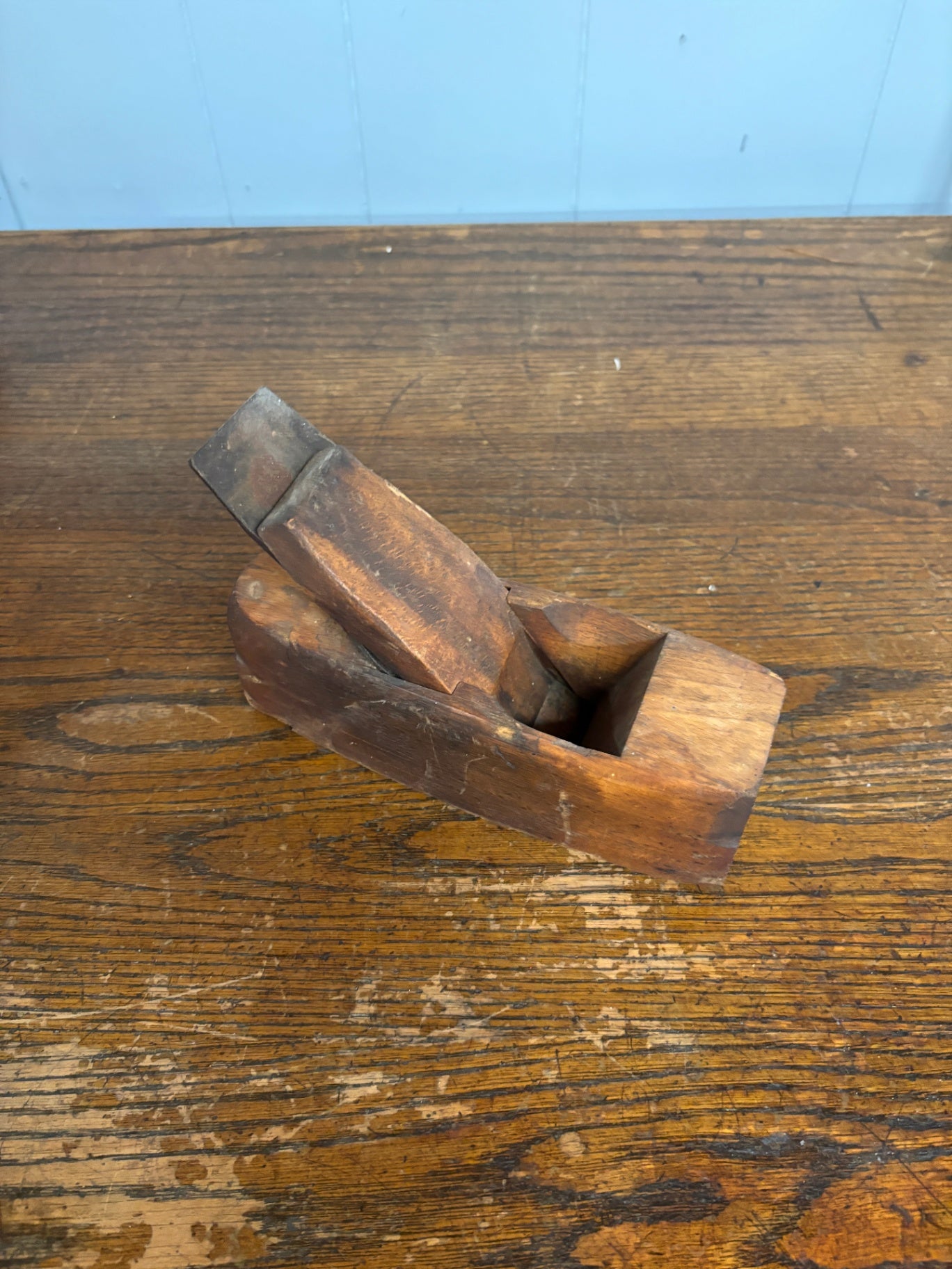 Antique wooden coffin plane