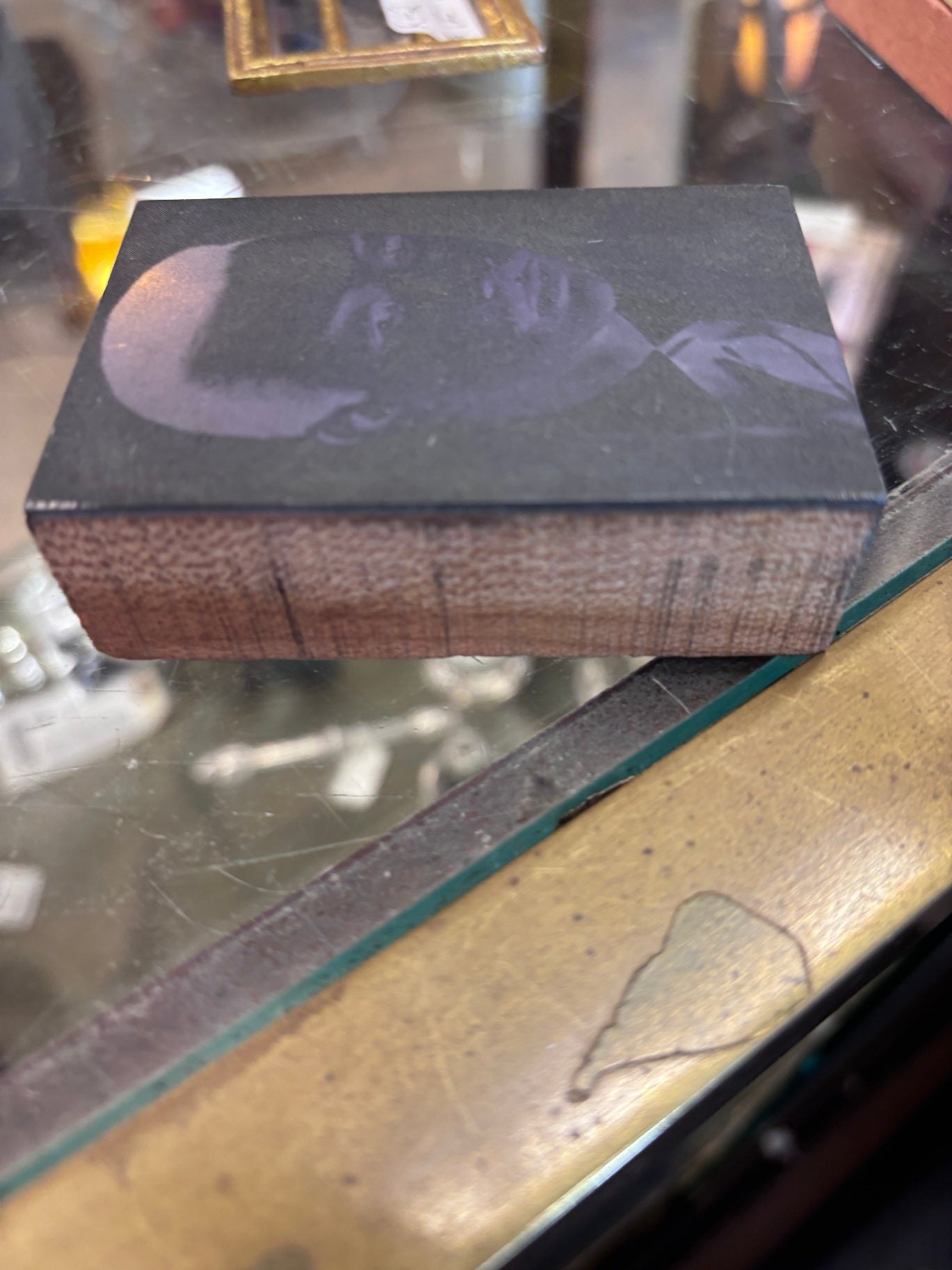 MCM Wooden Printer block of a male person