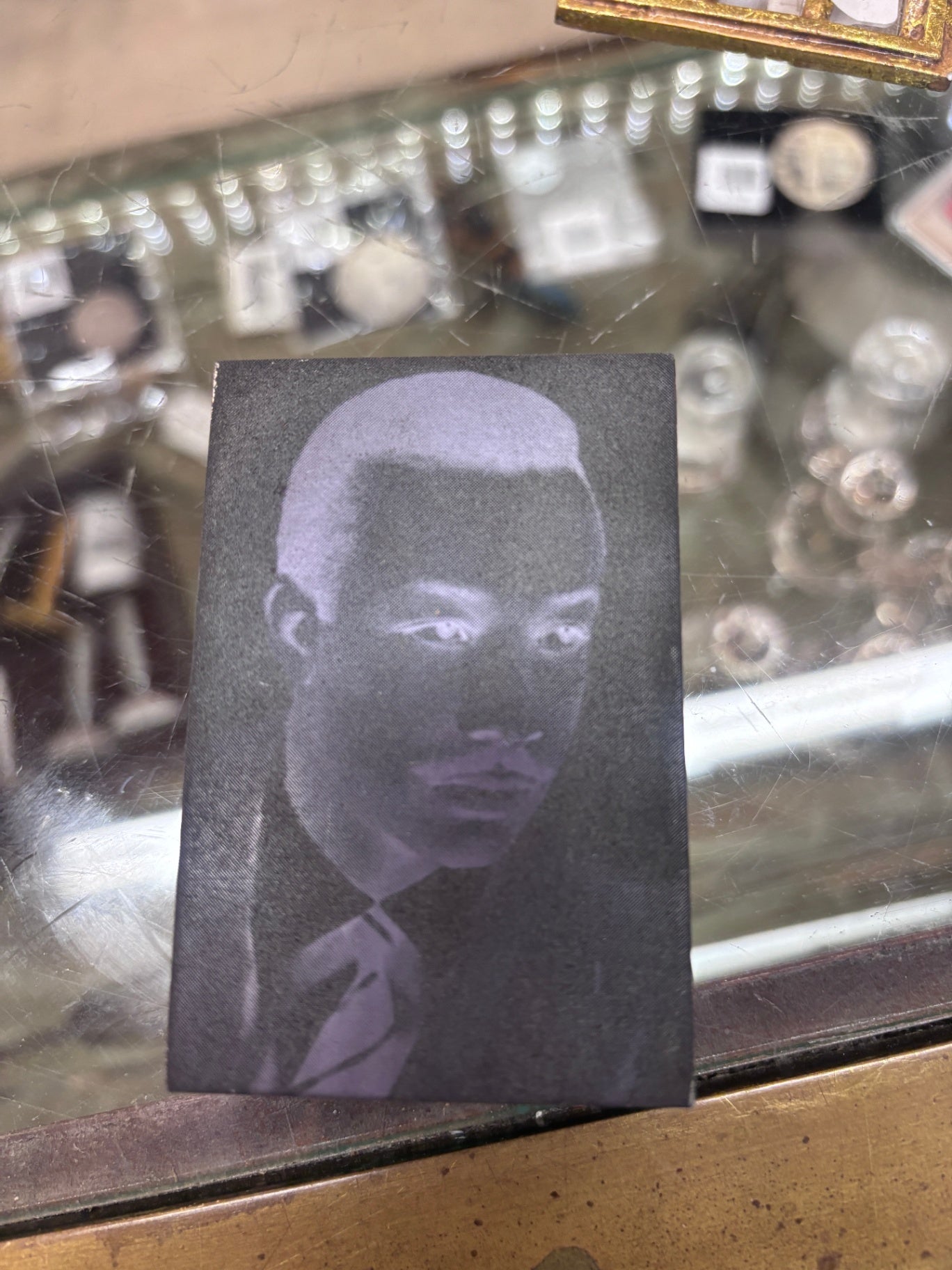 MCM Wooden Printer block of a male person