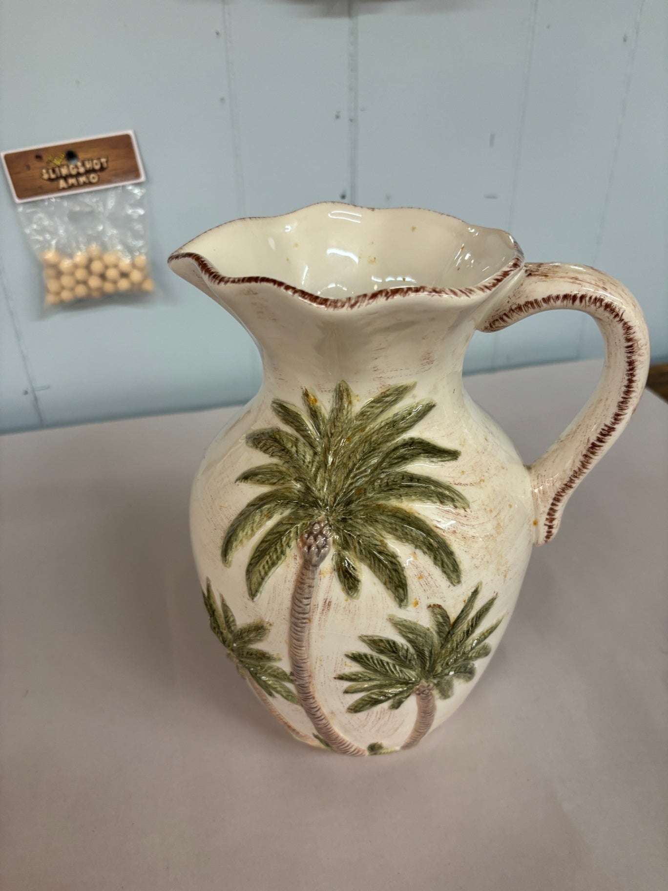 Bora Bora Palm Tree Pitcher