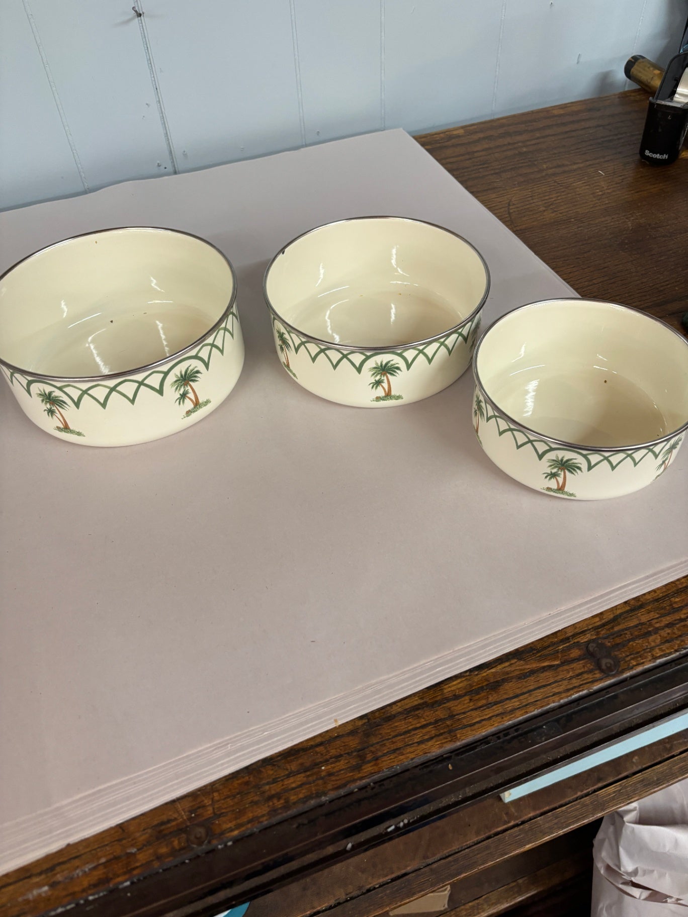 Set Of 3 Metal Bowls