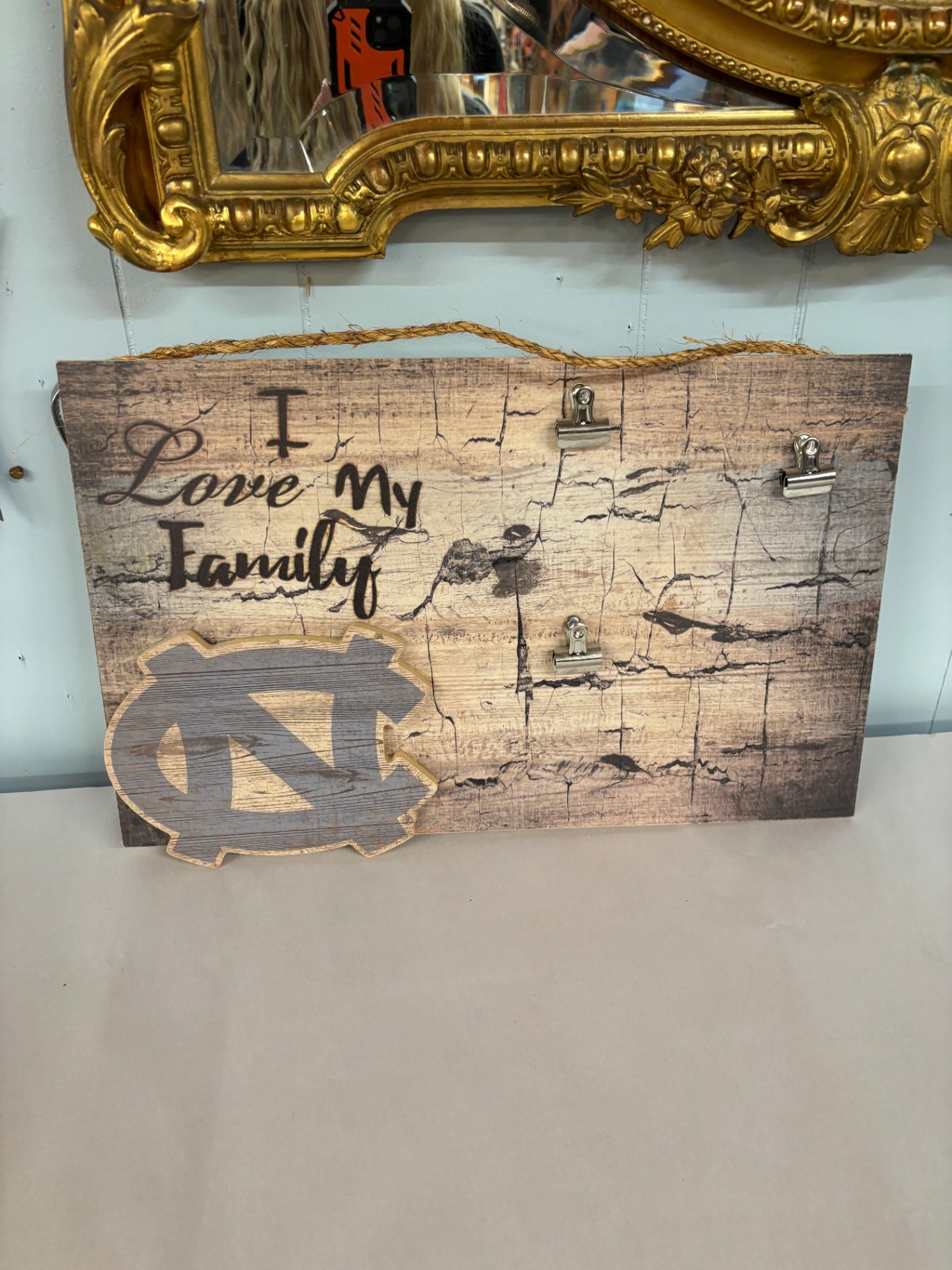 North Carolina Tar Heels 11" x 19" I Love My Family Clip Photo Frame