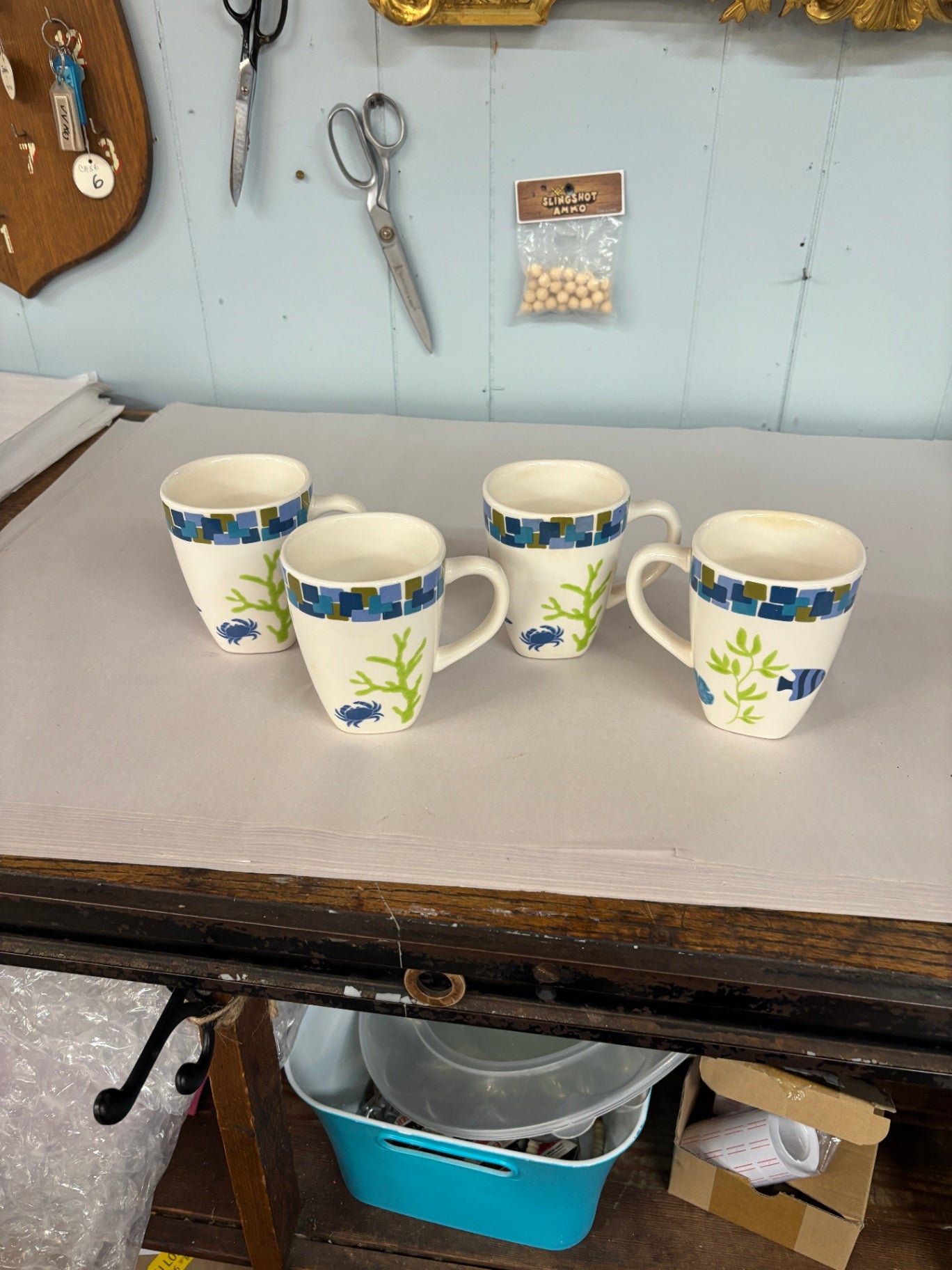 Beachy Coffee Mugs{4}