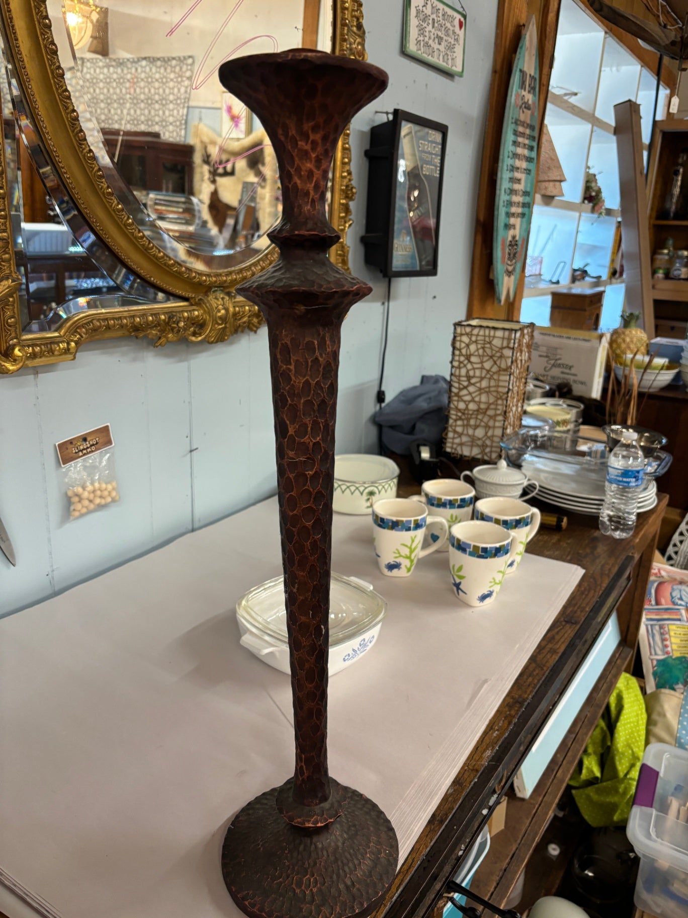 Hammered Candle Holder