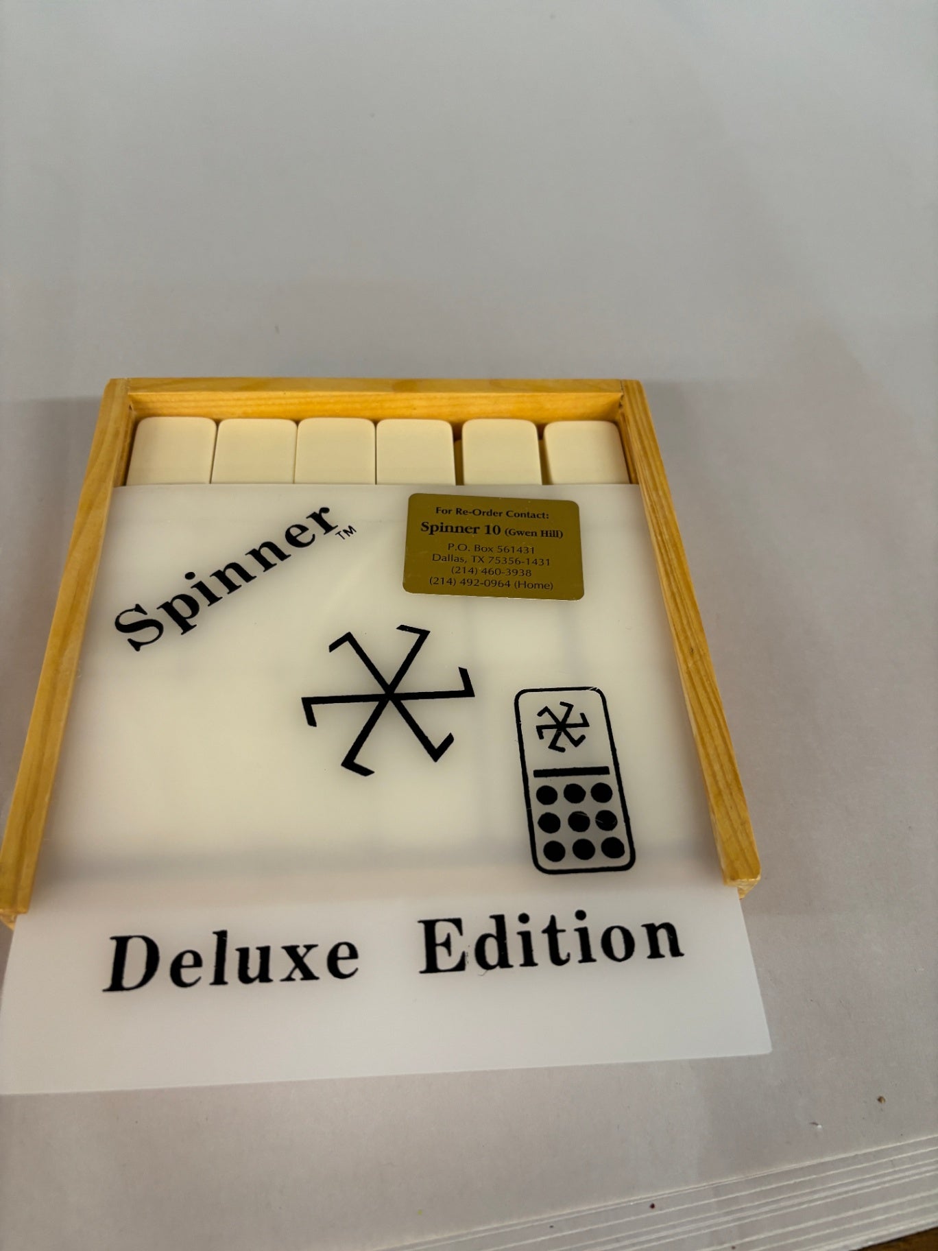 Vintage Spinner Dominoes Game Deluxe Edition 