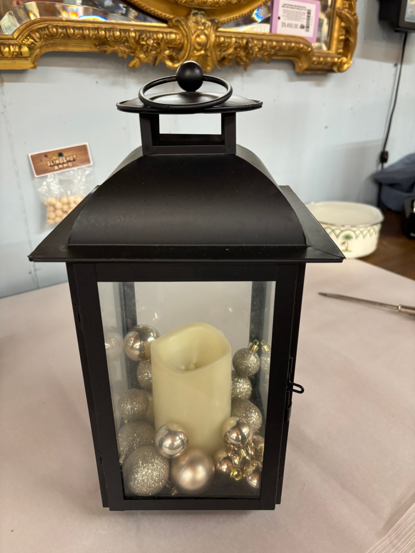 Black Table Lantern
