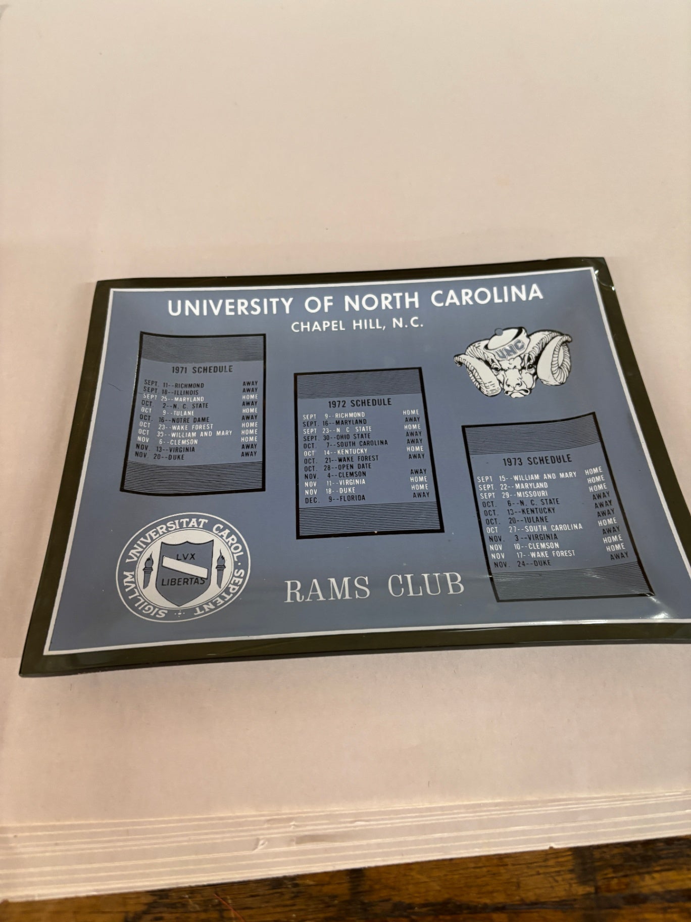 Vintage Decorative Tray Celebrating NCU 