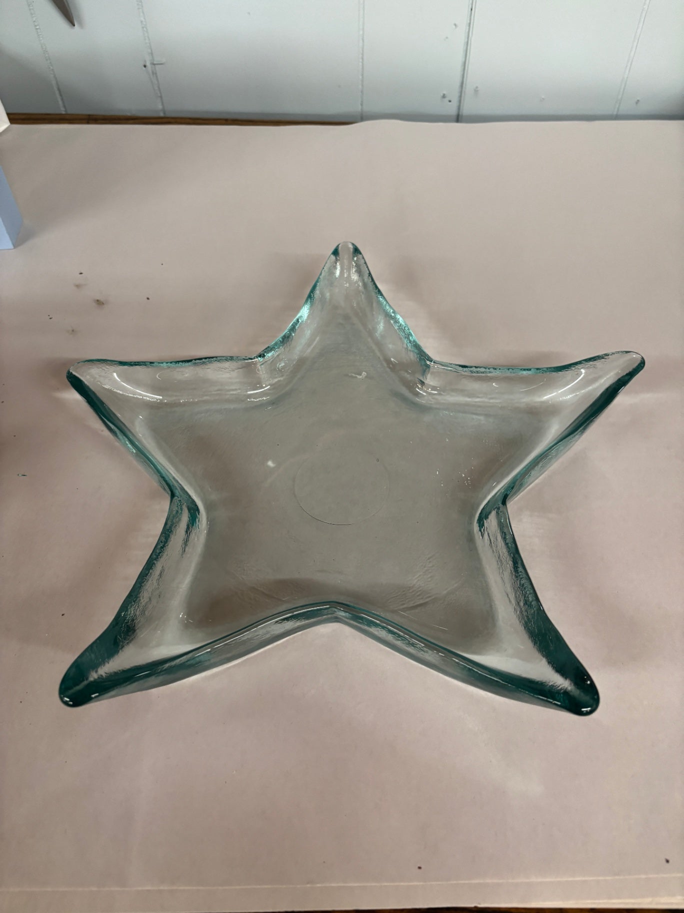  Green Glass Starfish Dish