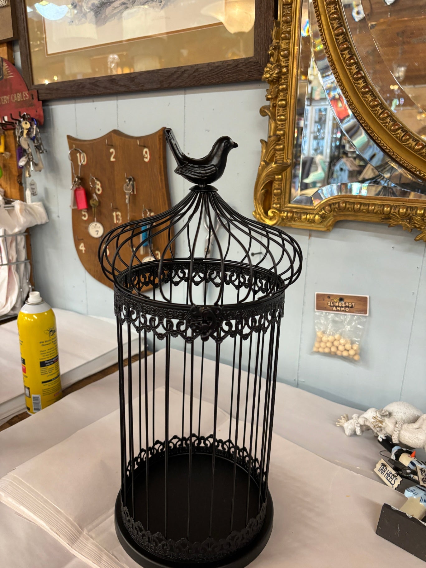 Decorative Black Iron Birdcage