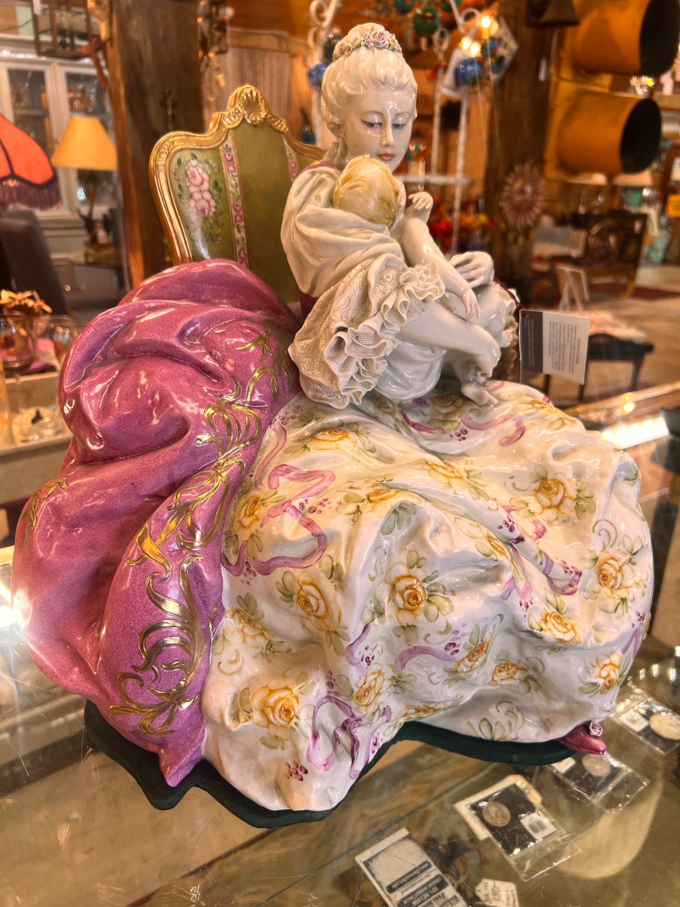 Capodimonte Porcelain Mother & Child “Torna a Venezia” – Principe Italy Limited Edition 1 of 12 Signed Cazzola Large Figure