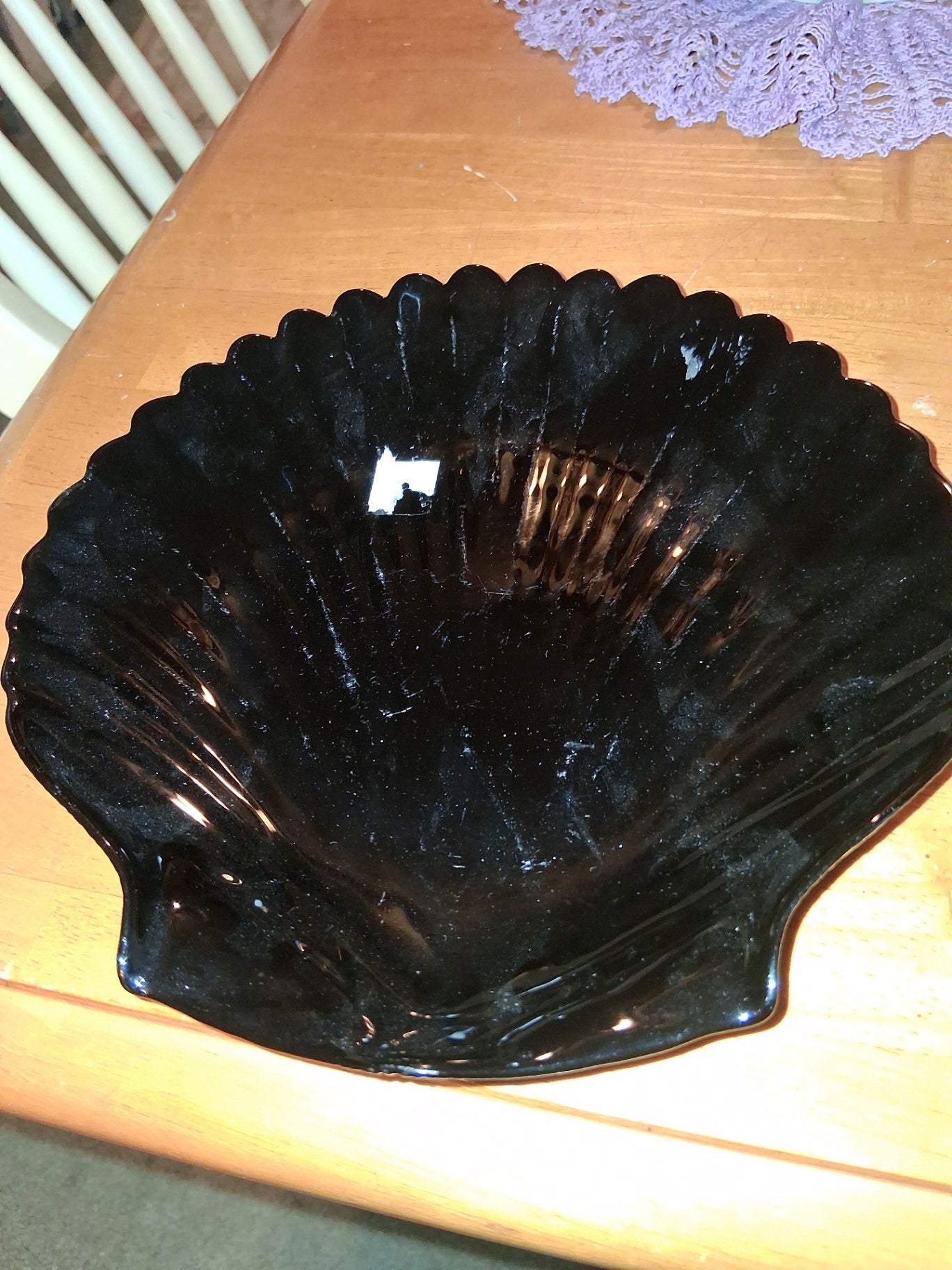 French black seashell dish dsc