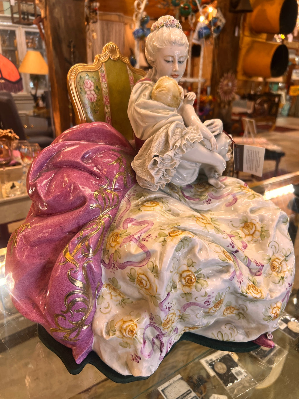 Capodimonte Porcelain Mother & Child “Torna a Venezia” – Principe Italy Limited Edition 1 of 12 Signed Cazzola Large Figure