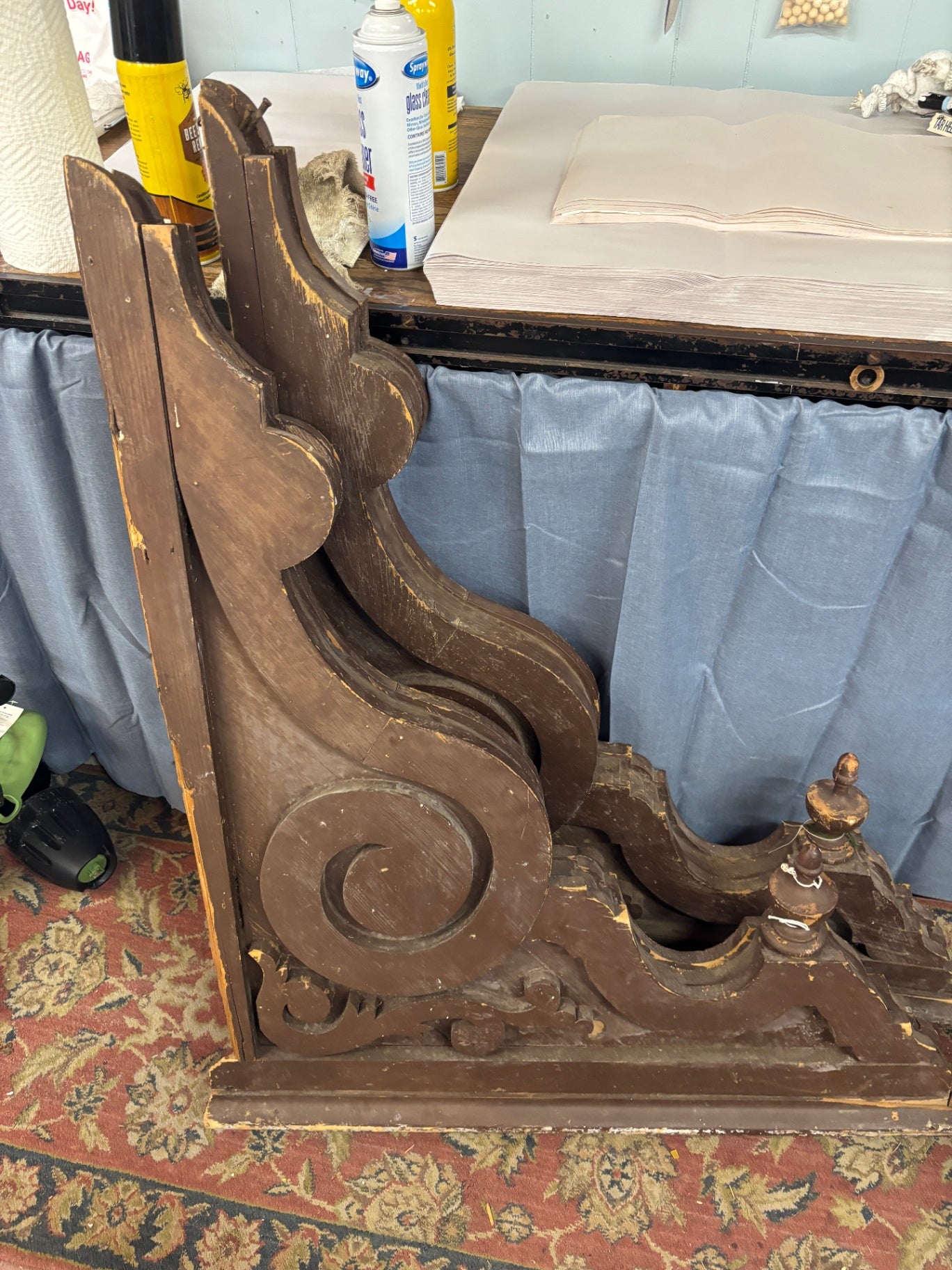 Pair Of Large Wood Corbels
