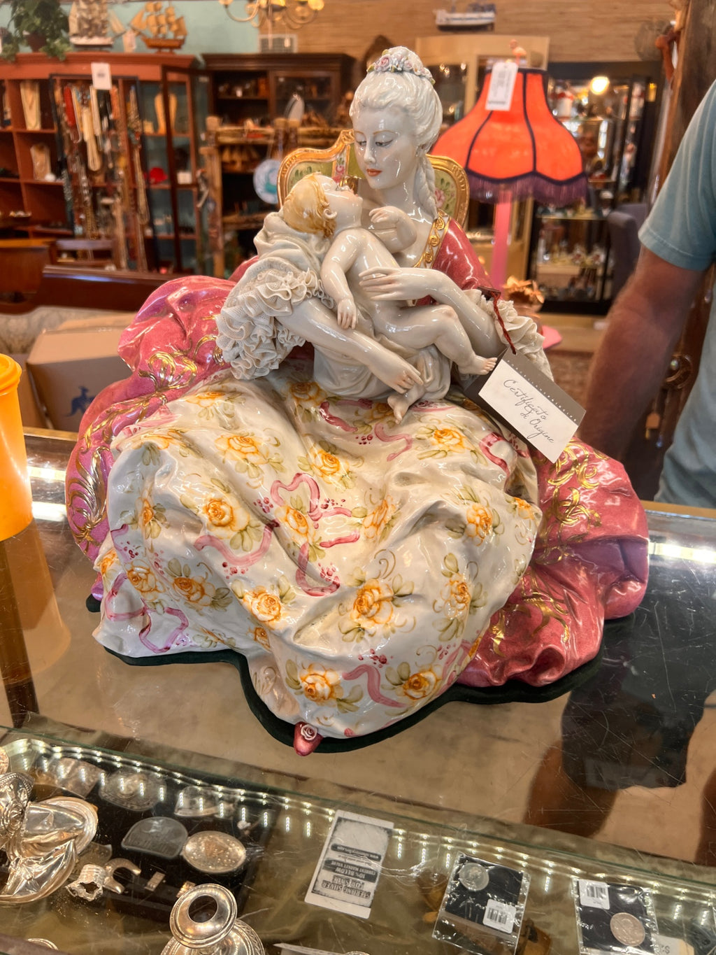Capodimonte Porcelain Mother & Child “Torna a Venezia” – Principe Italy Limited Edition 1 of 12 Signed Cazzola Large Figure